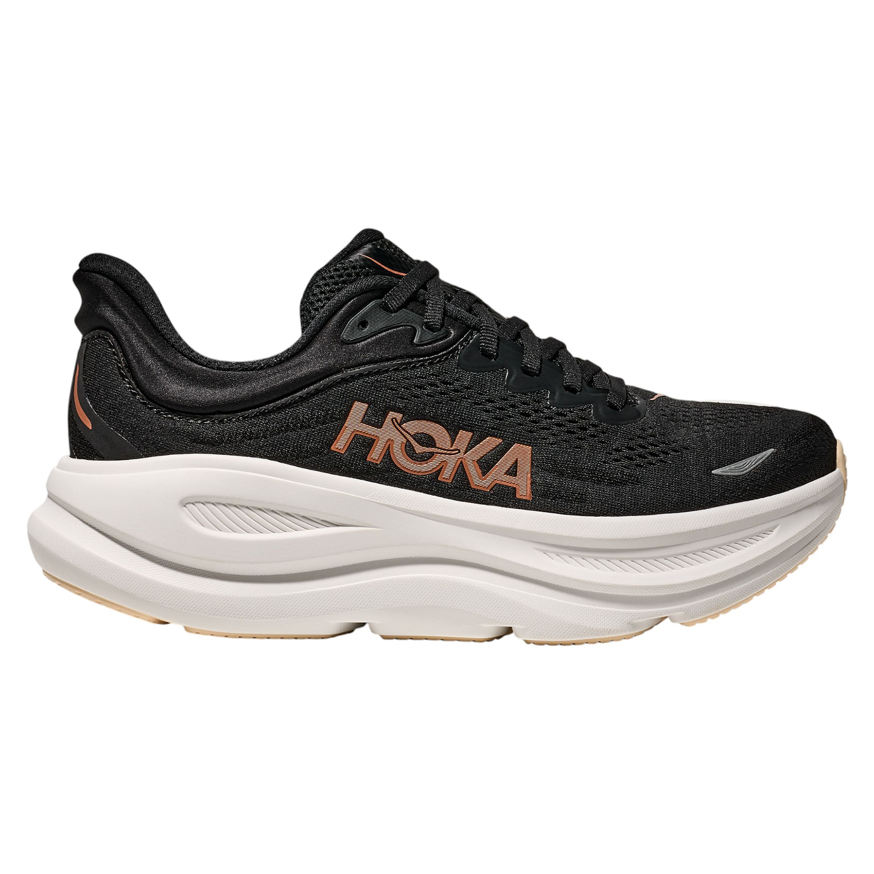 HOKA-Bondi-9-Running-Shoe---Women-s-Black---Rose-Gold