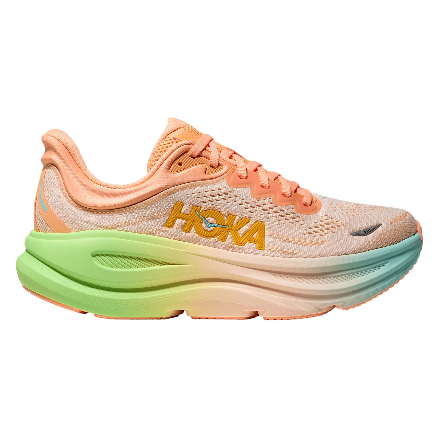 HOKA-Bondi-9-Running-Shoe---Women-s-Frost---Pale-Tangerine