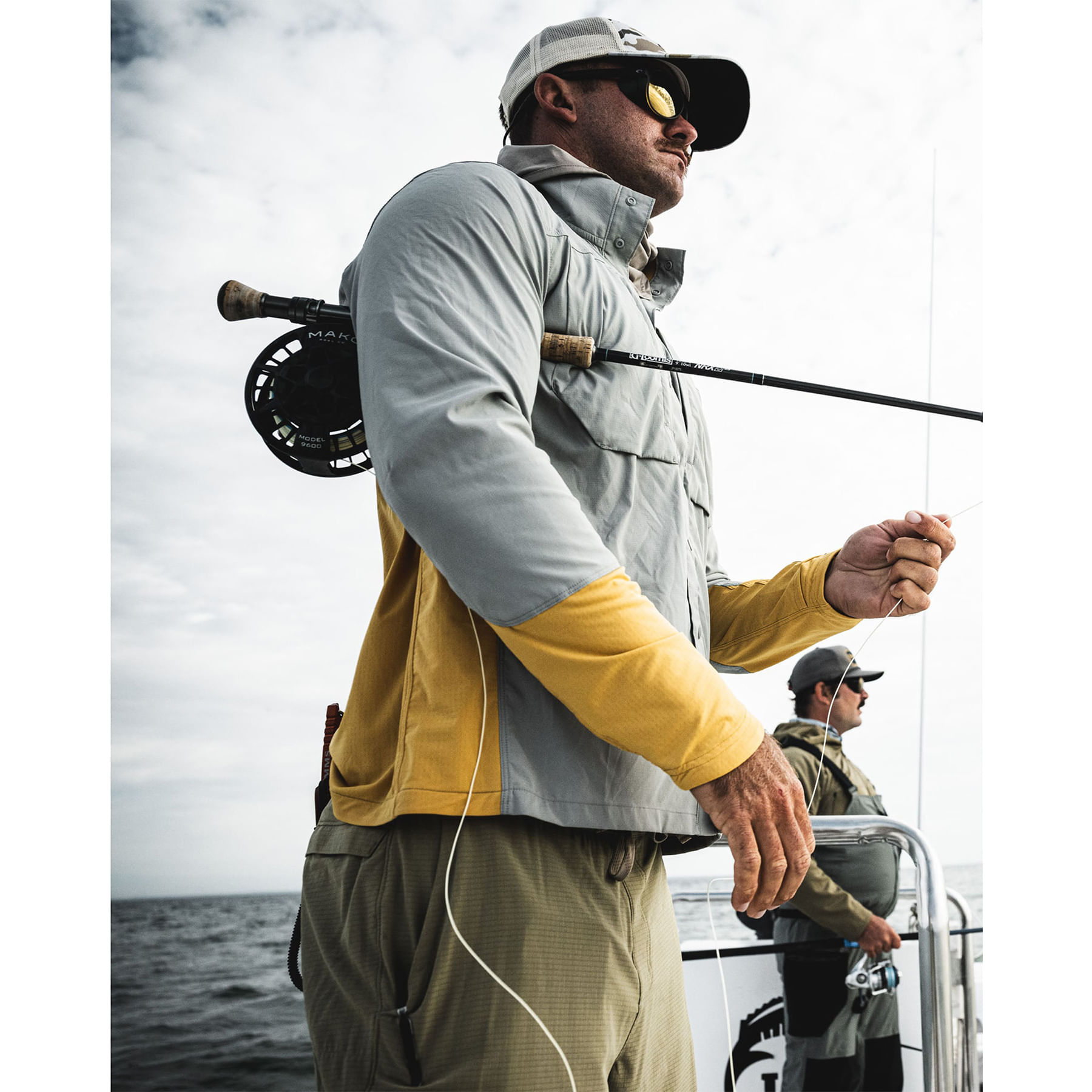 Simms-Latitude-Bicomp-T-Shirt---Men-s-Cinder---Baltic-Amber