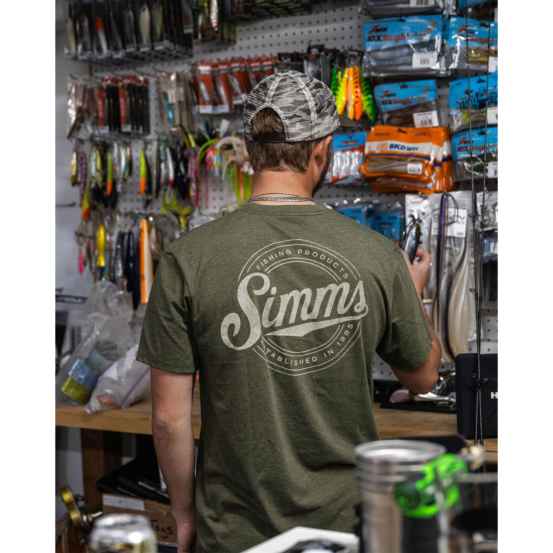 Simms-Circle-Lockup-T-Shirt---Men-s-Military-Heather