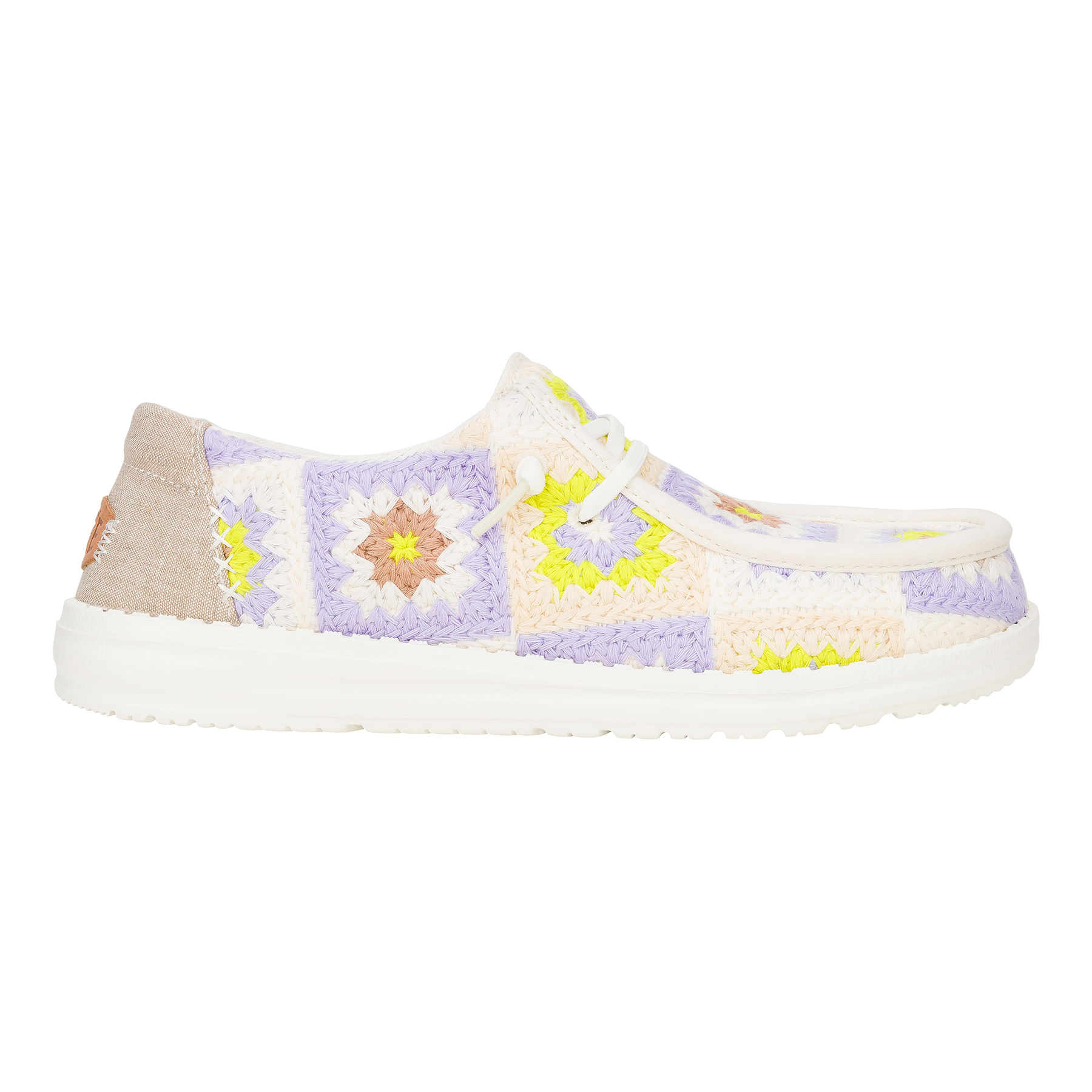 Hey-Dude-Wendy-Cottage-Crochet-Shoe---Women-s-Egret---Lavender---Multi