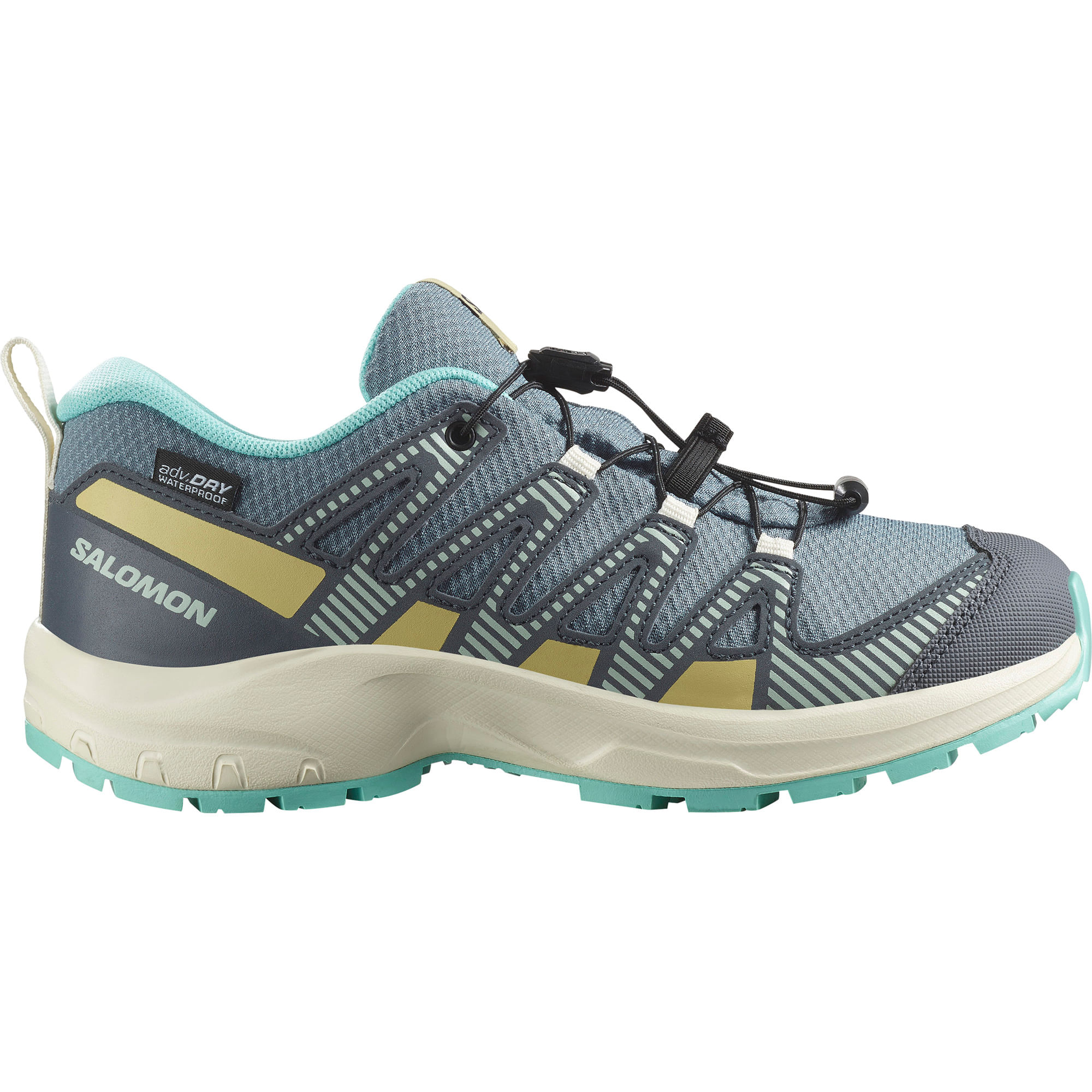 Salomon-Xa-Pro-V8-Waterproof-Shoe---Kids--Trooper-------Turbulence-------Aruba-Blue