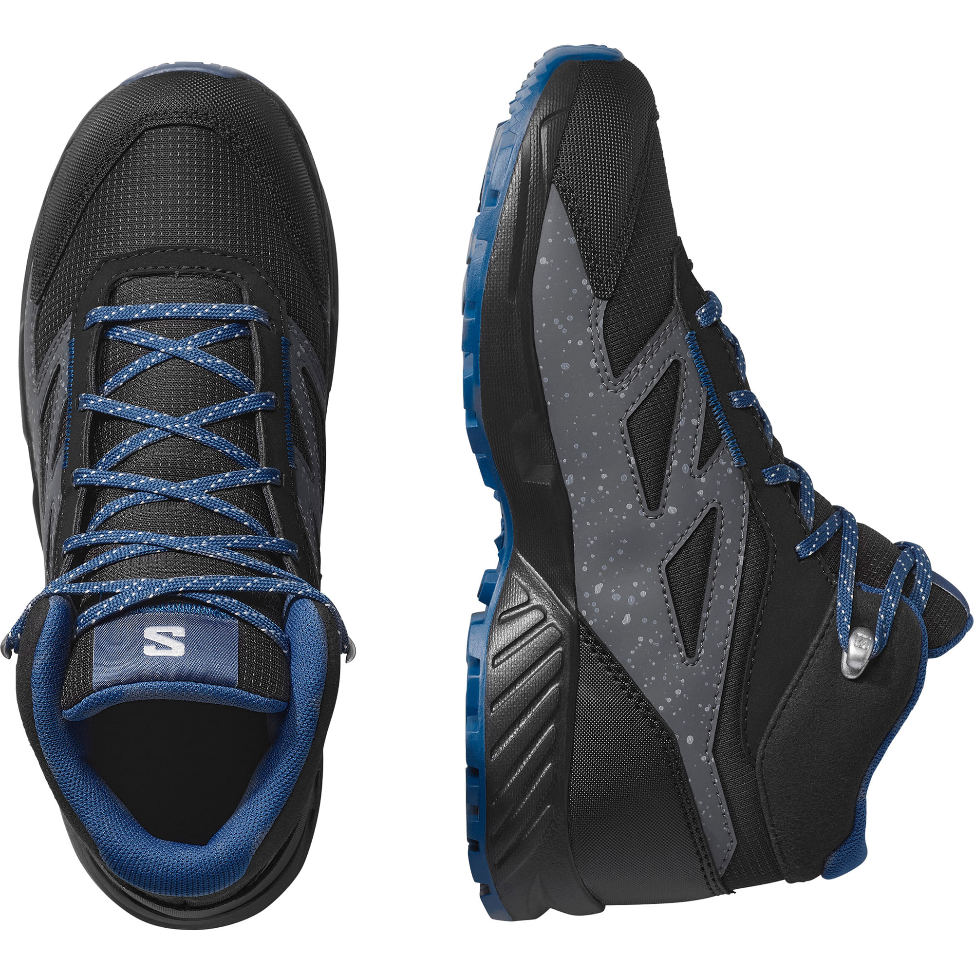 Salomon-Outway-Mid-ClimaSalomon-Waterproof-Shoe---Kids--Black-----Dark-Blue-----Turbulence
