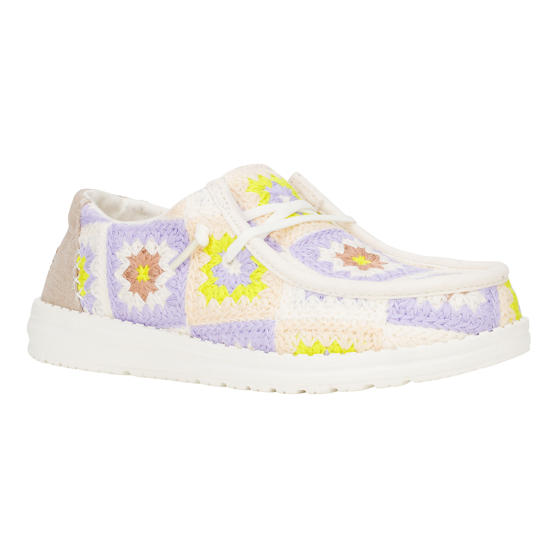 Hey-Dude-Wendy-Cottage-Crochet-Shoe---Women-s-Egret---Lavender---Multi