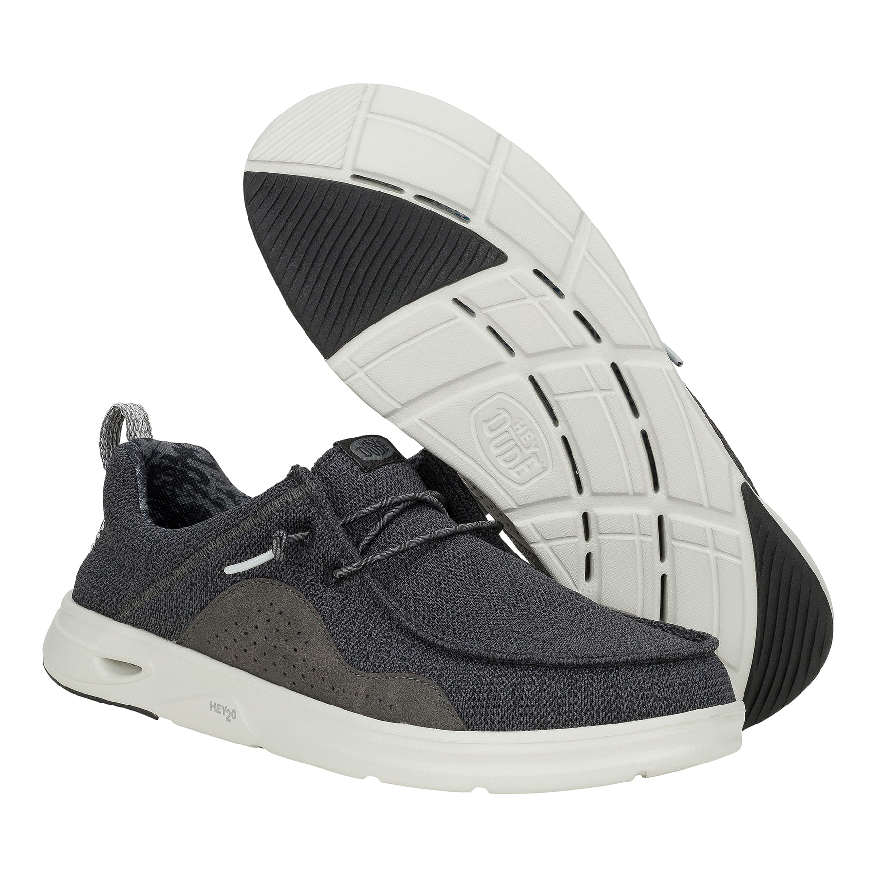 Hey-Dude-Wally-Hey2O-Mesh-Shoe---Men-s-Black---Monument-Grey