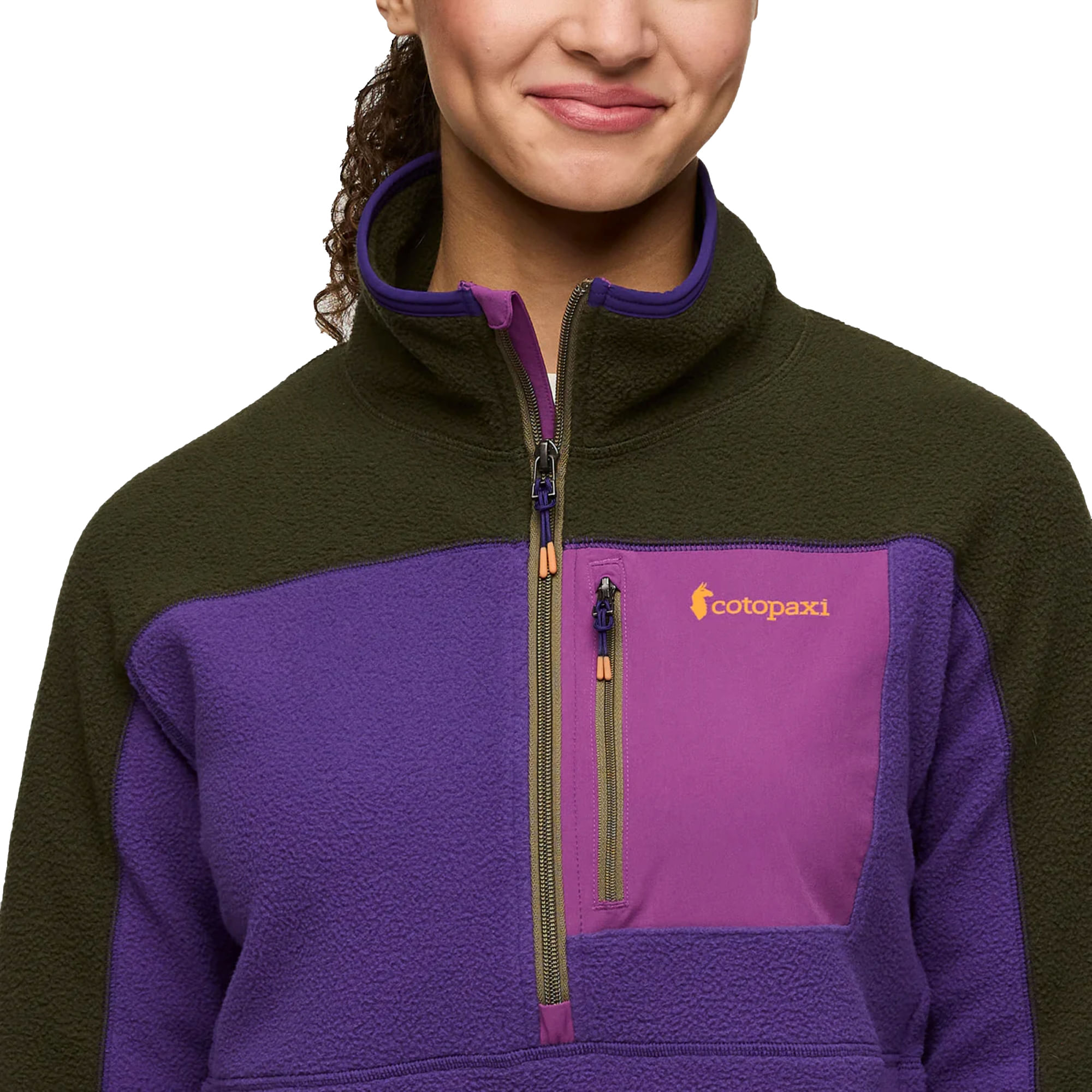 Cotopaxi-Abrazo-Half-Zip-Fleece-Pullover---Women-s-Woods-and-Black-Violet