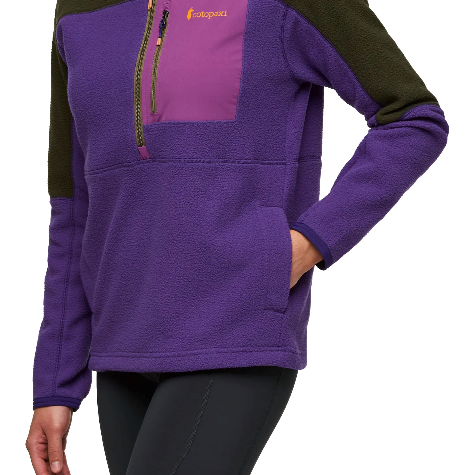 Cotopaxi-Abrazo-Half-Zip-Fleece-Pullover---Women-s-Woods-and-Black-Violet