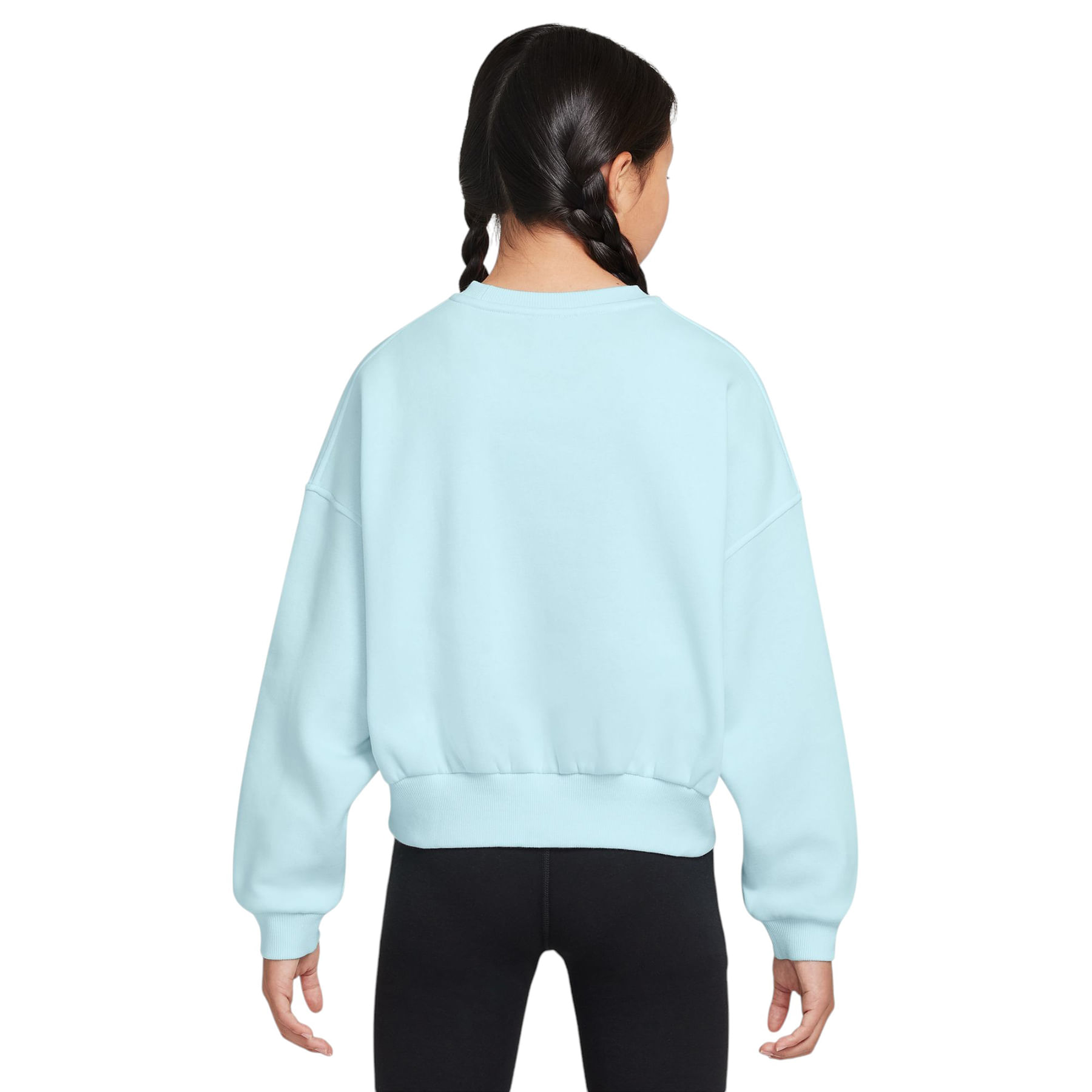 Nike-Sportswear-Club-Fleece-Boxy-Crew-Neck-Sweatshirt---Girls--Glacier-Blue---White