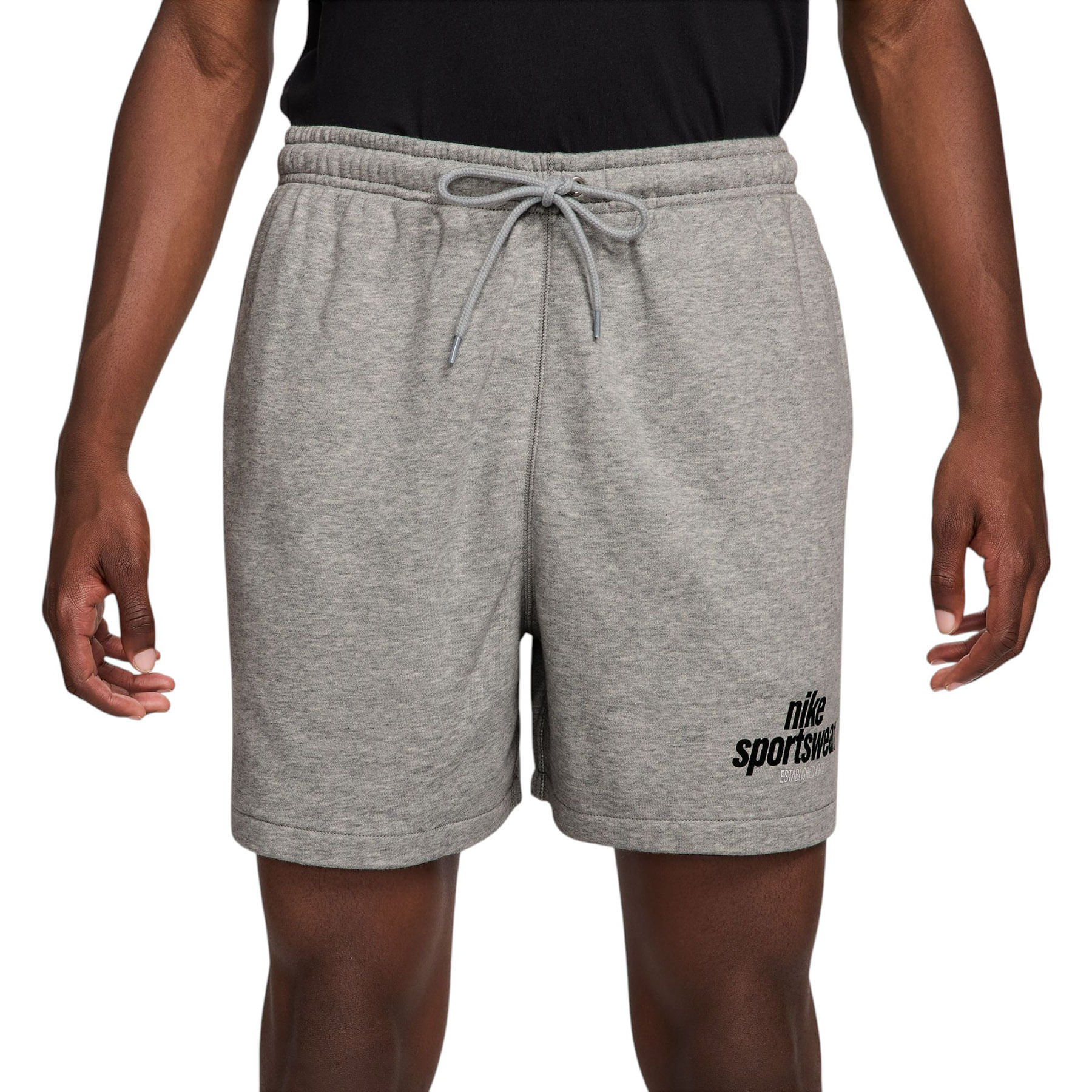 NIKE-M-NK-CLUB-FT-FLOW-SHORT-NSW-GX-Dark-Grey-Heather---Light-Smoke-Grey---Black