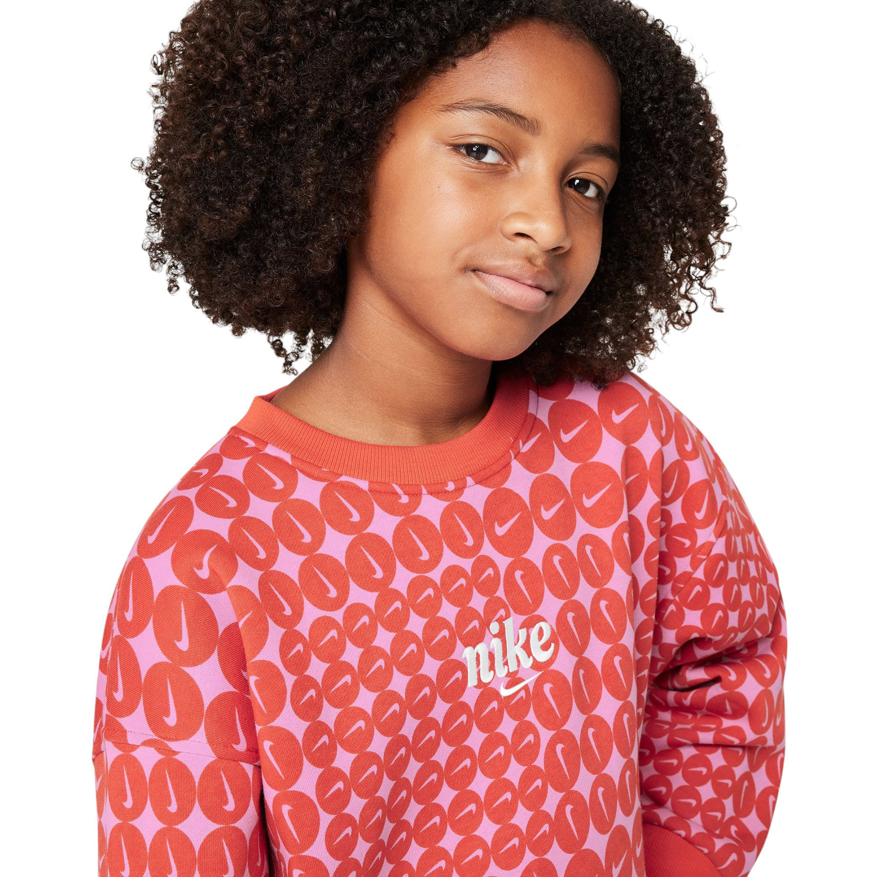 red and pink nike jumper