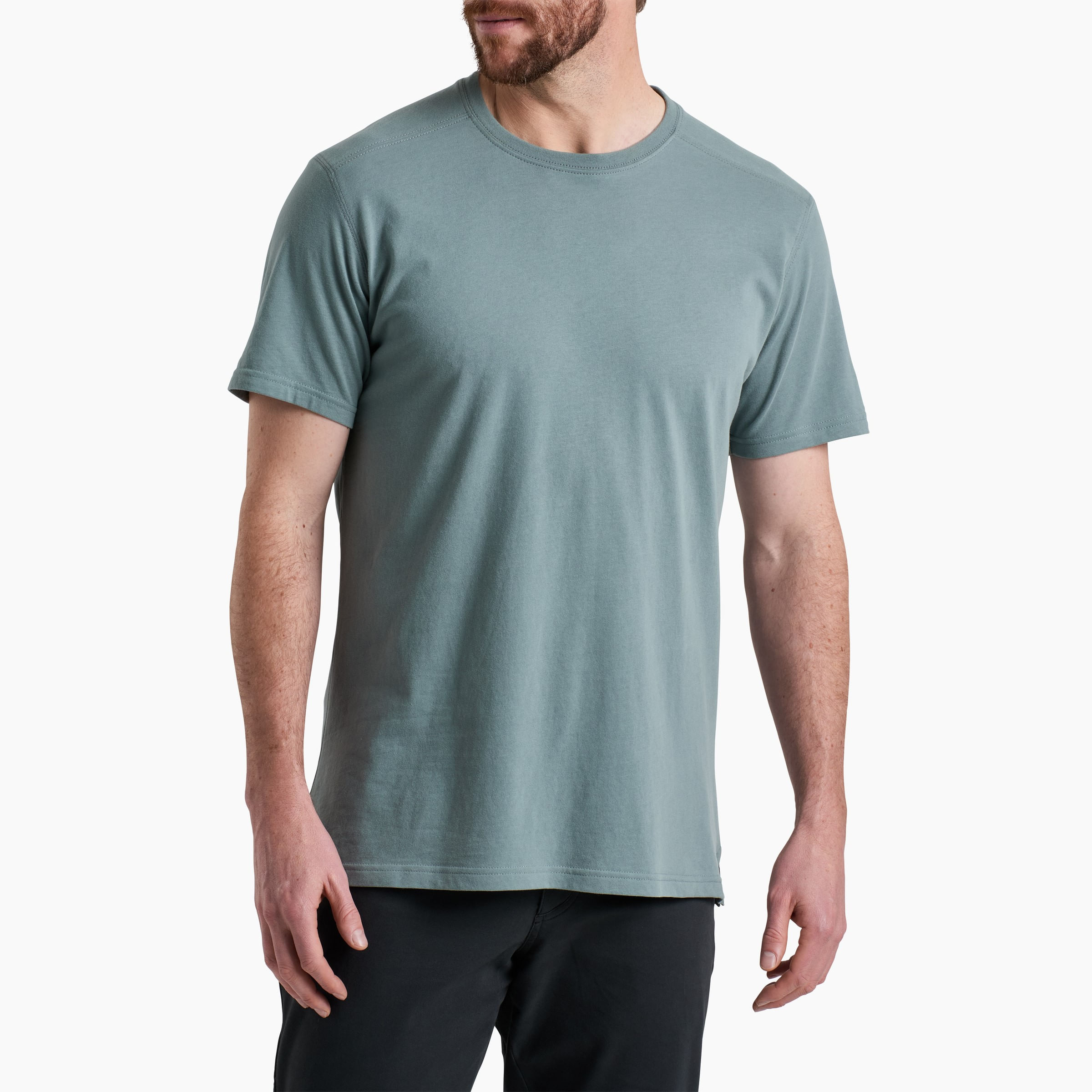 KUHL-Bravado-Short-Sleeve-Shirt---Men-s-Blue-Alloy