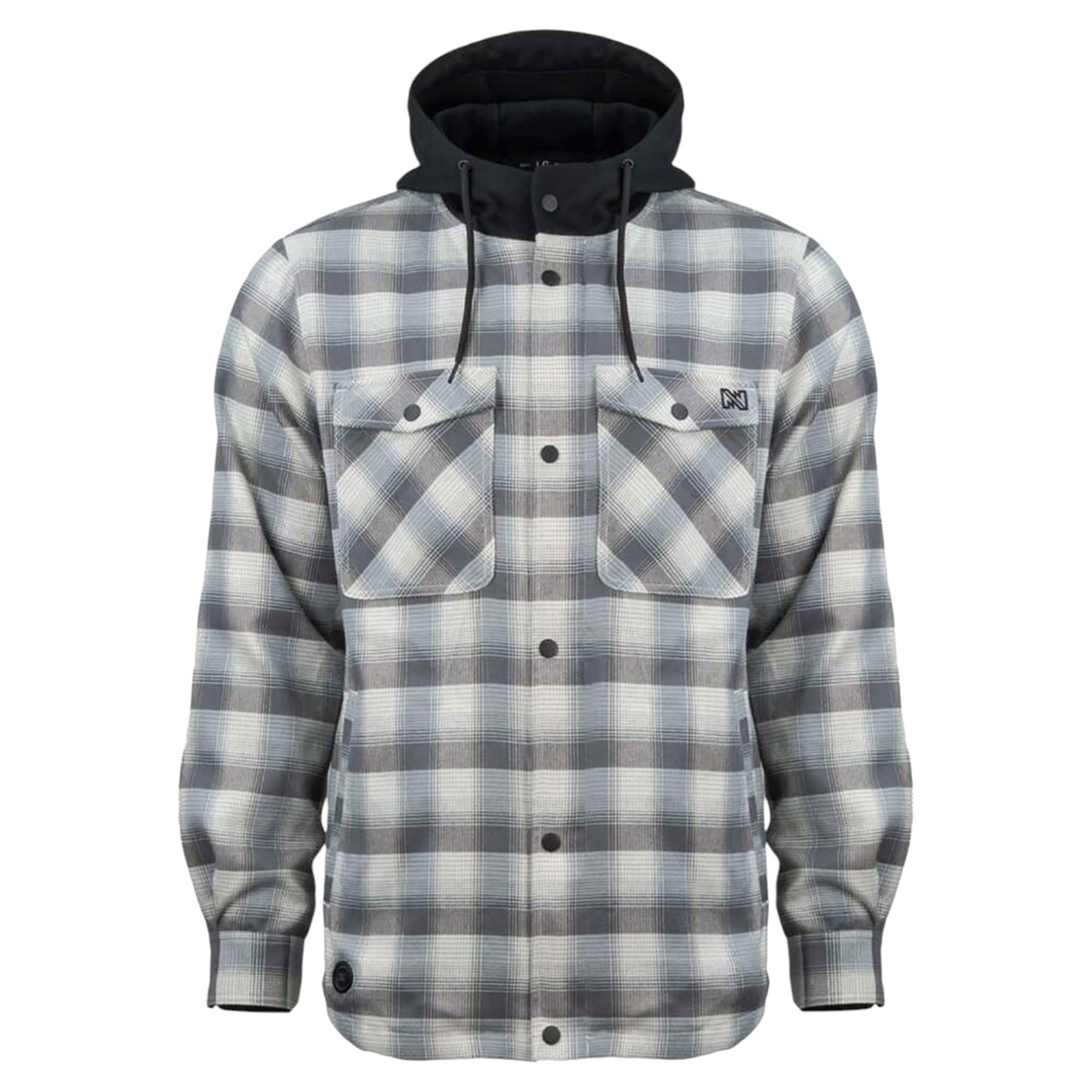 Mobile-Warming-Flannel-Heated-Hoodie-Jacket---Men-s-Cream---Grey