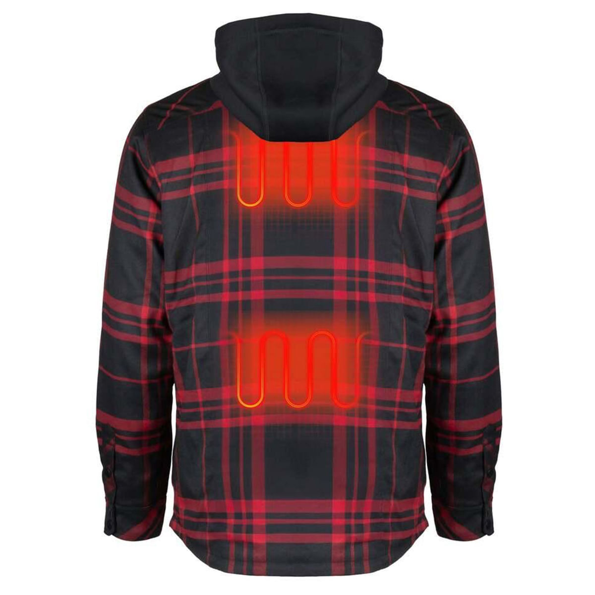 Mobile-Warming-Flannel-Heated-Hoodie-Jacket---Men-s-Black---Red