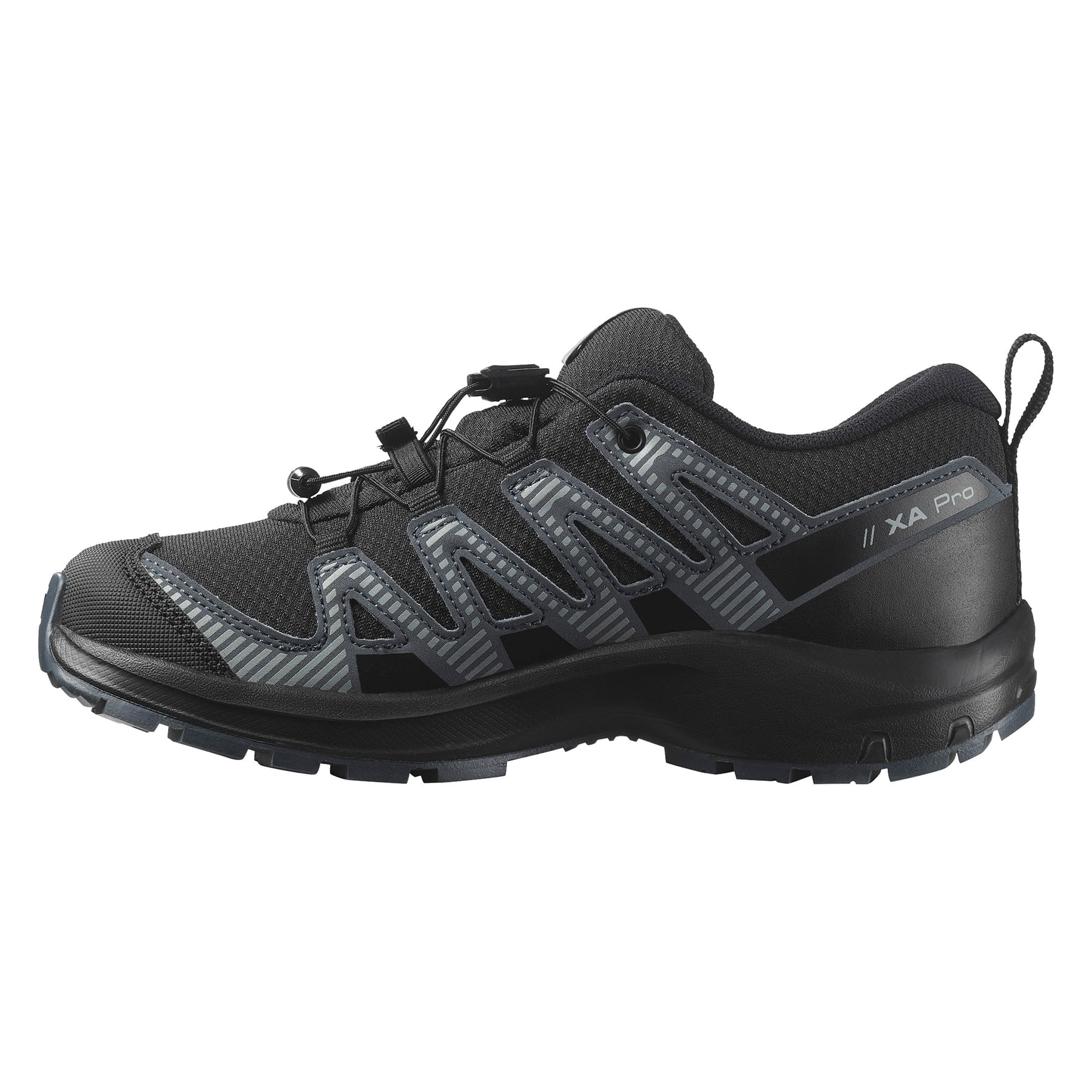 Salomon-Xa-Pro-V8-Waterproof-Shoe---Kids--Black-------Turbulence-------Quarry