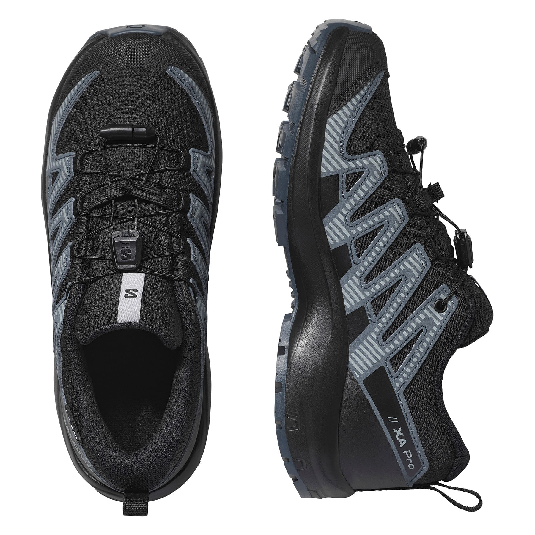 Salomon-Xa-Pro-V8-Waterproof-Shoe---Kids--Black-------Turbulence-------Quarry