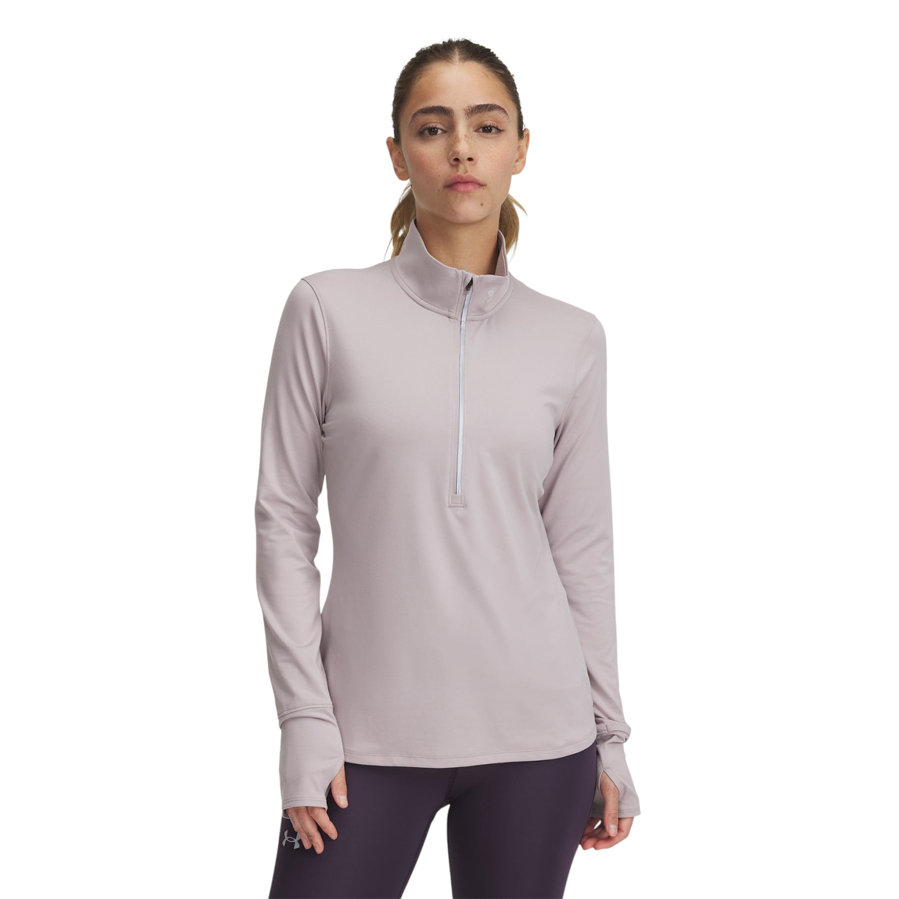 Under-Armour-Qualifier-Run-1-2-Zip-Jacket---Women-s-Gray-Dawn---Reflective