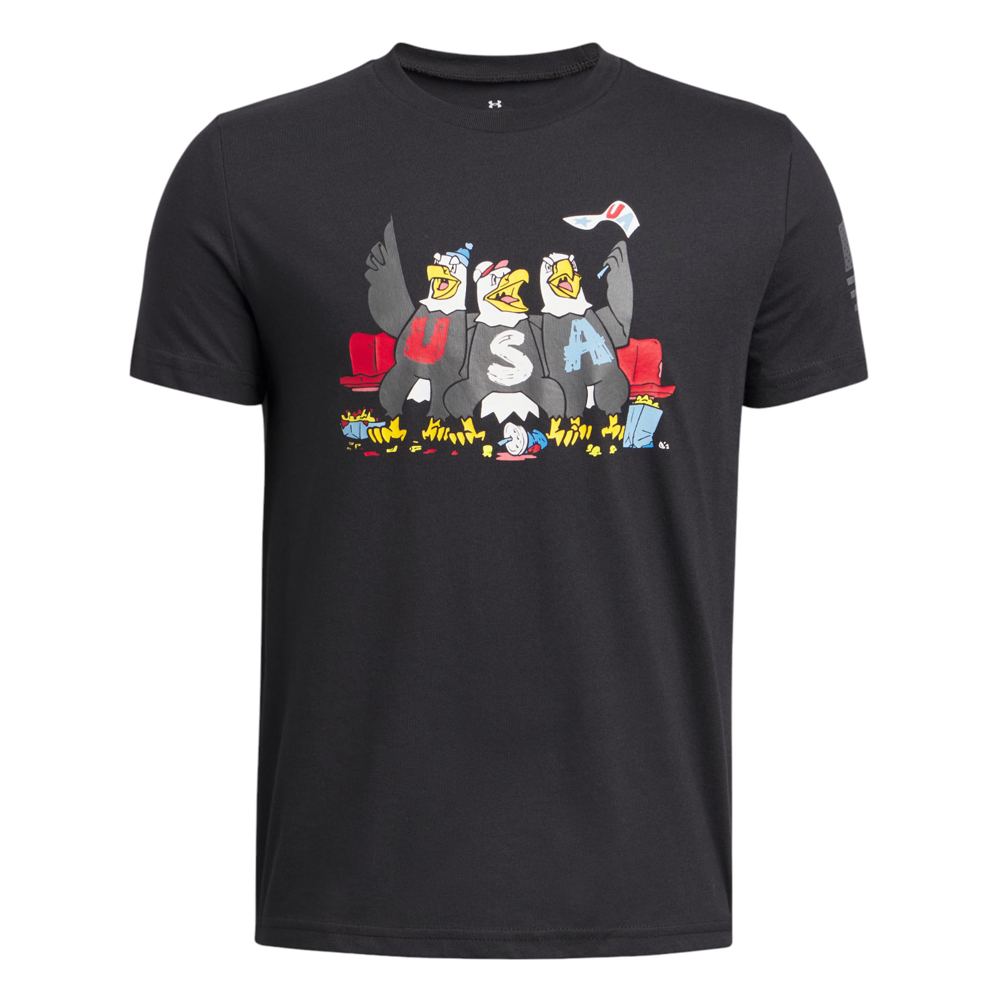 Under-Armour-UA-Freedom-Fun-Eagle-Short-Sleeve-Tee---Boys--Black-Mod-Gray