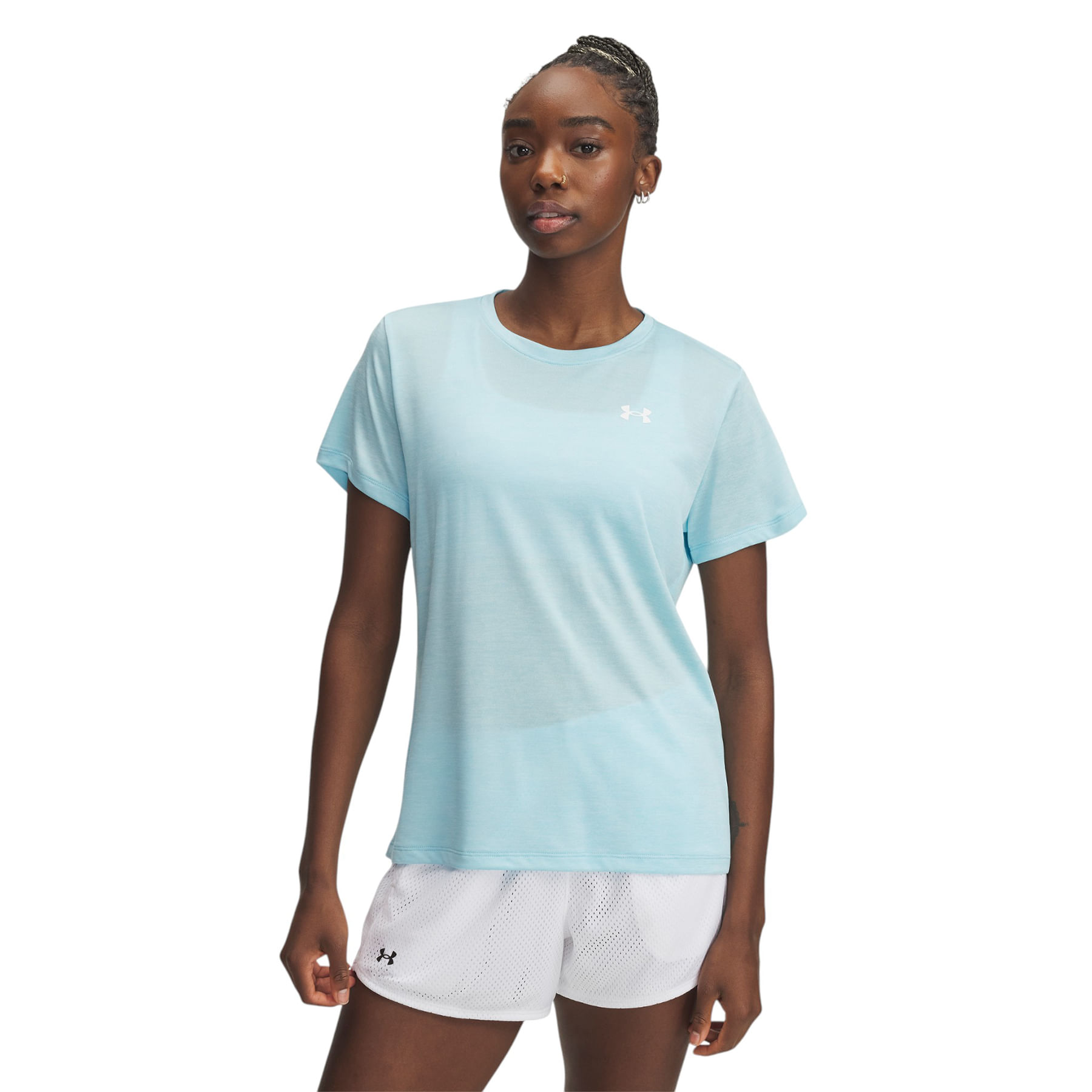 Under-Armour-Tech-Twist-Short-Sleeve-Shirt---Women-s-Stream---White