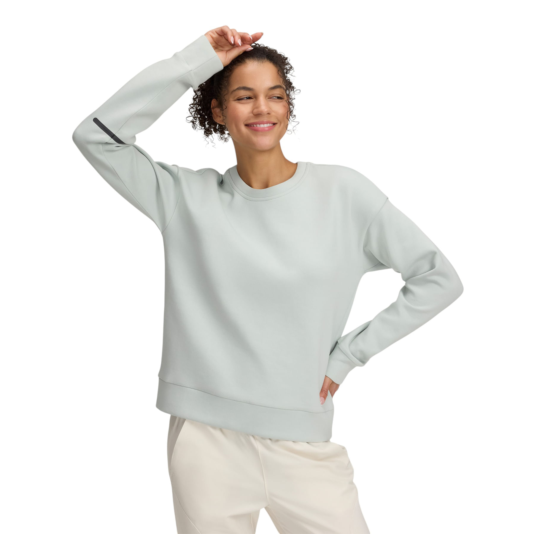 Under-Armour-UA-Unstoppable-Fleece-Crew---Women-s-Hydro-Green---Black
