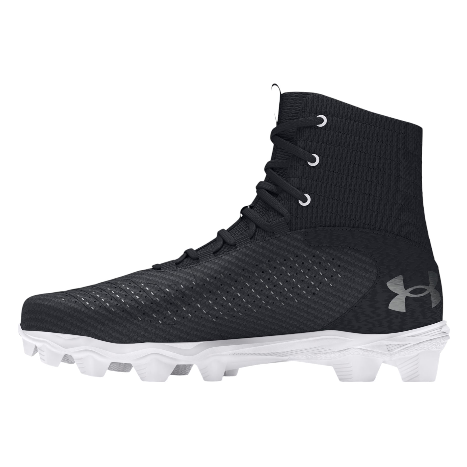 Under-Armour-Highlight-2-RM-Jr-Football-Cleat---Boys--Black---White---Metallic-Gun-Metal