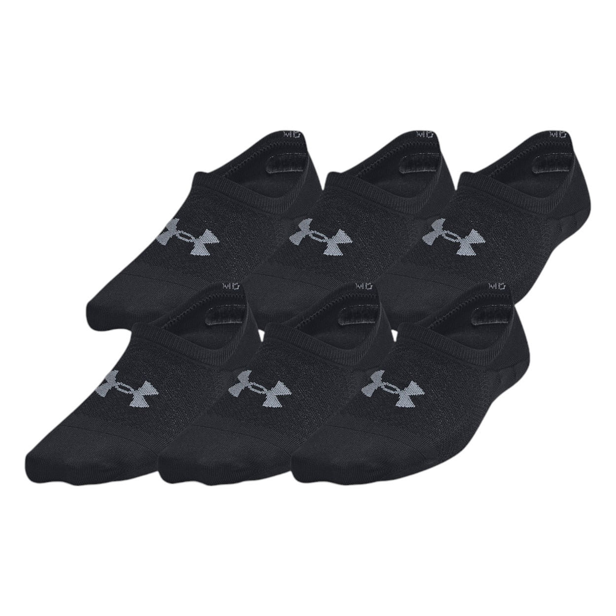 Under-Armour-Breathe-Lite-Liner-Sock---Women-s--6-pack--Black---Black---Castlerock