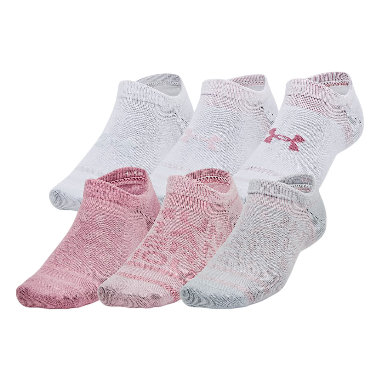 Under-Armour-No-Show-Sock--Women-s--6-pack--Pink-Elixir---Prime-Pink---Pink-Elixir