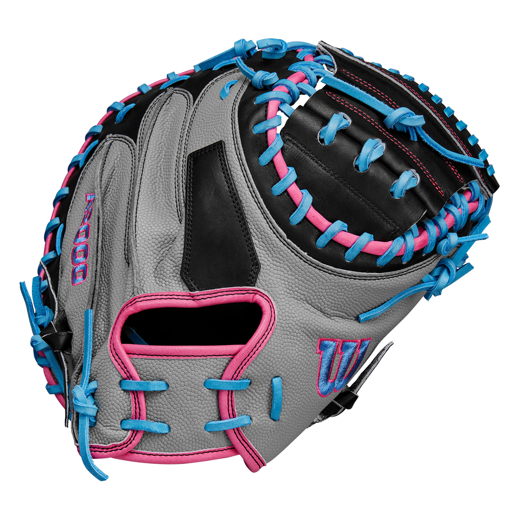 Wilson-A2000-M23-33.5--Baseball-Catcher-s-Mitt---2025-Grey---Pink---Sky-Blue