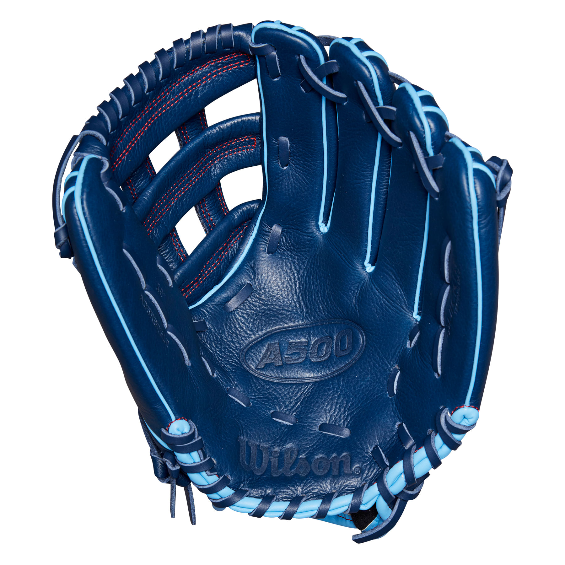 Wilson-A500-12--Utility-Baseball-Glove---Youth-Navy---Cool-Blue---Red