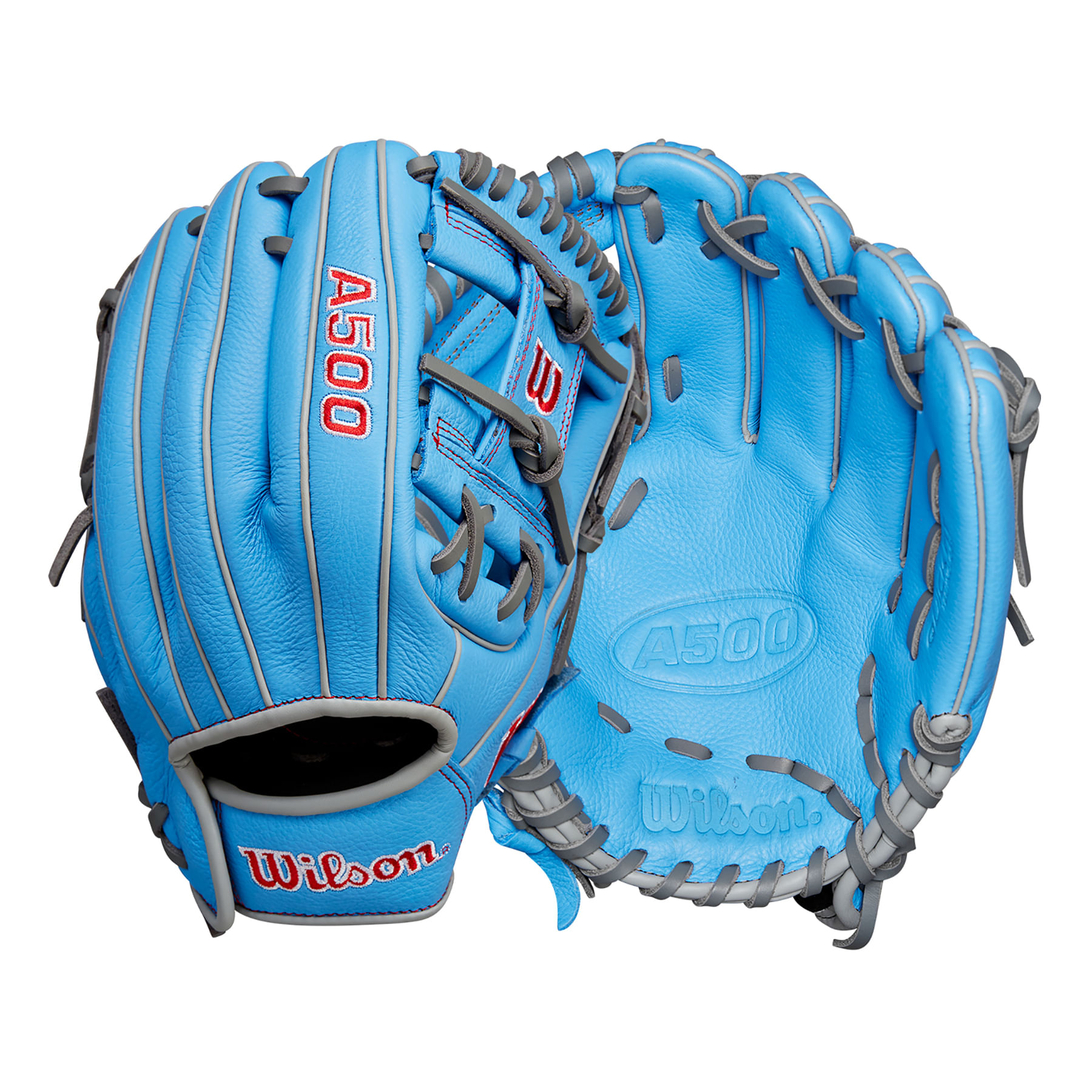 Wilson-A500-11--Utility-Baseball-Glove---Youth-Cool-Blue---Grey---Red