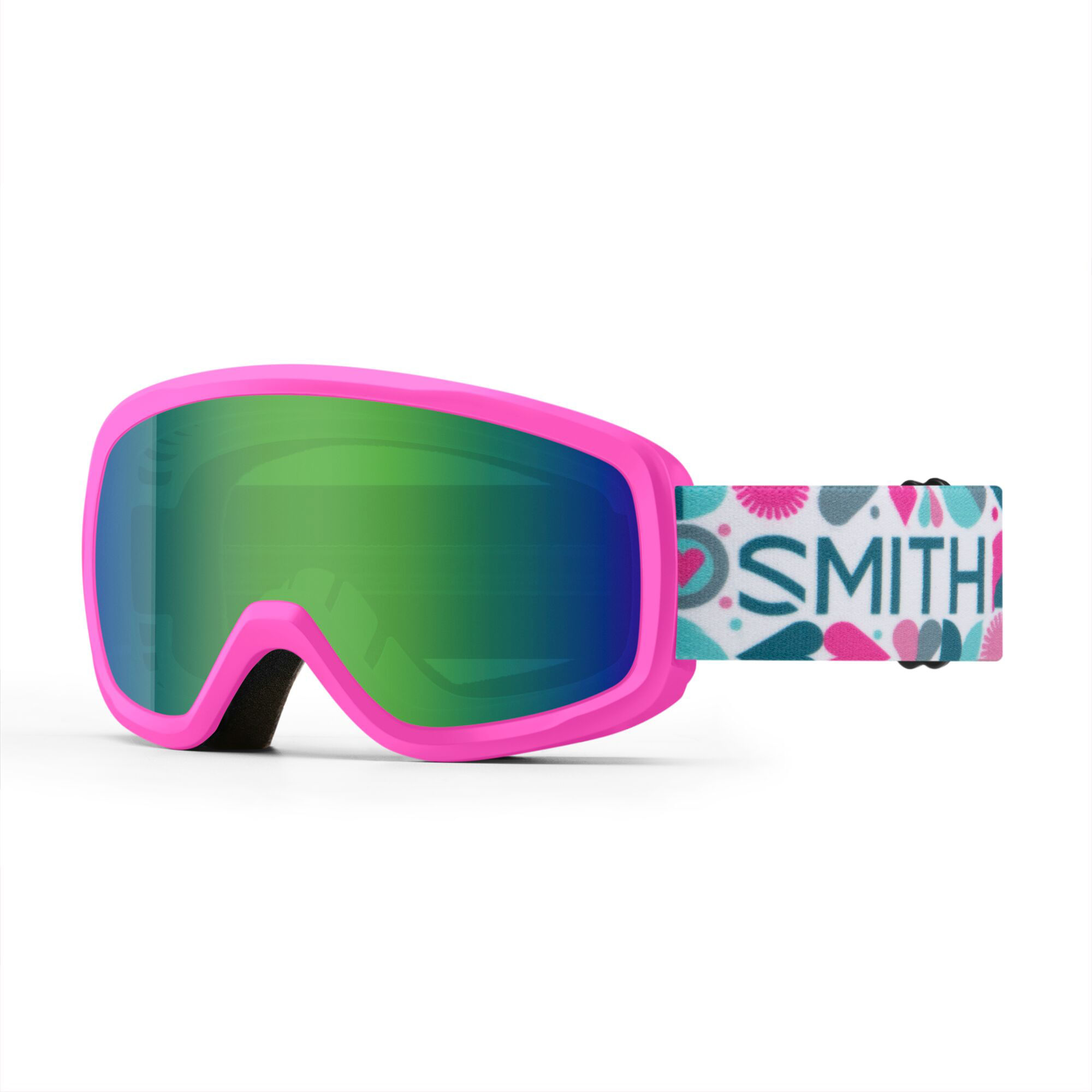 Smith-Snowday-Snow-Goggles---Youth-Vivid-Pink-Hearts---Green-Sol-X-Mirror