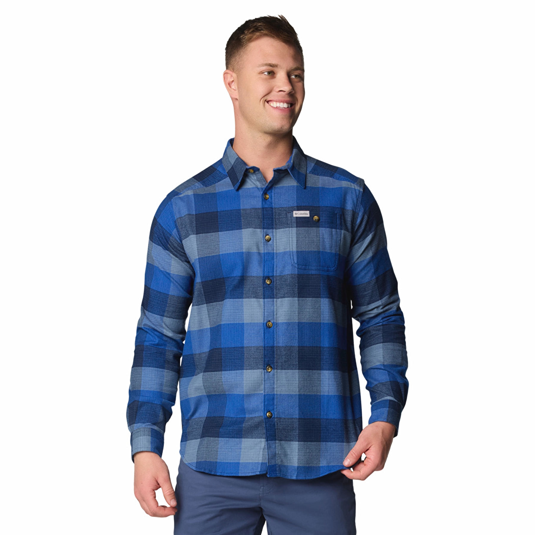 Columbia-Cornell-Woods-Flannel-Long-Sleeve-Shirt---Men-s-Collegiate-Navy