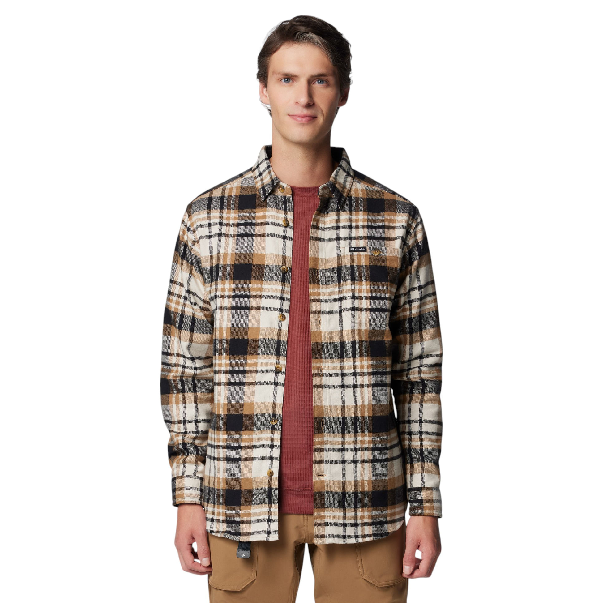 Columbia-Pitchstone-Heavyweight-Flannel-II-Long-Sleeve-Shirt---Men-s-Tobacco-Twilight-Ombre