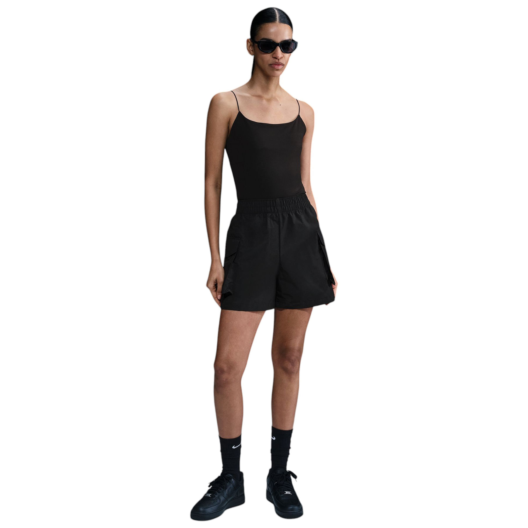 Nike-Essential-Woven-5--Cargo-Short---Women-s-Black---White