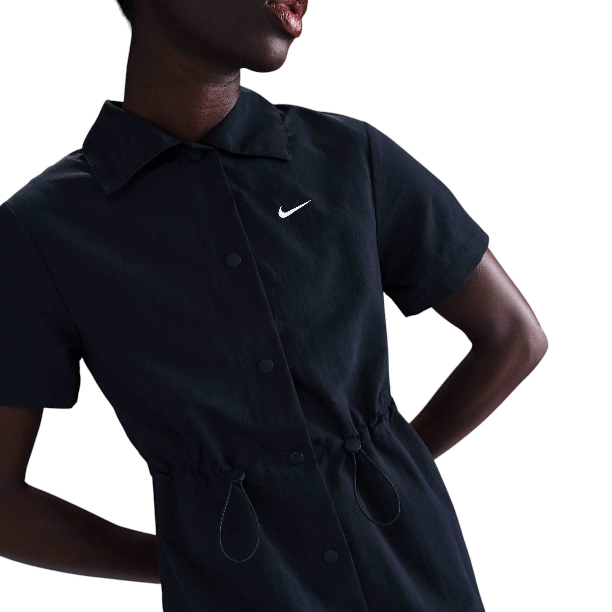 Nike-Sportswear-Everything-Wovens-Short-Sleeve-Mini-Dress---Women-s-Black---White
