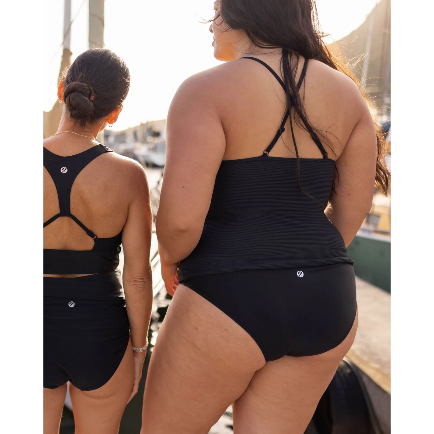 Nani-Flat-Rib-V-Neck-Tankini---Women-s-Black