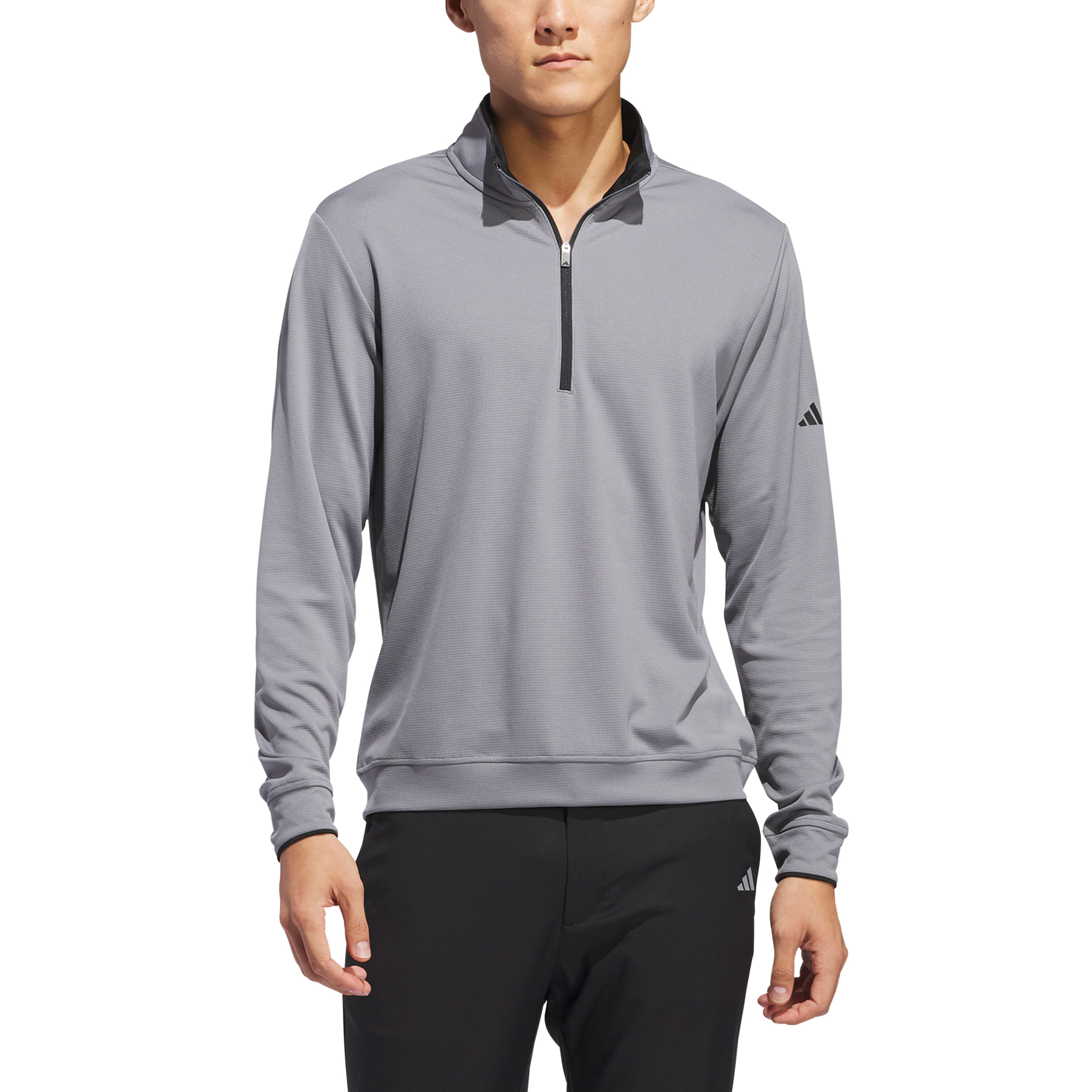 adidas-UPF-Lightweight-Golf-1-4-Zip-Pullover---Men-s-Grey-Heather