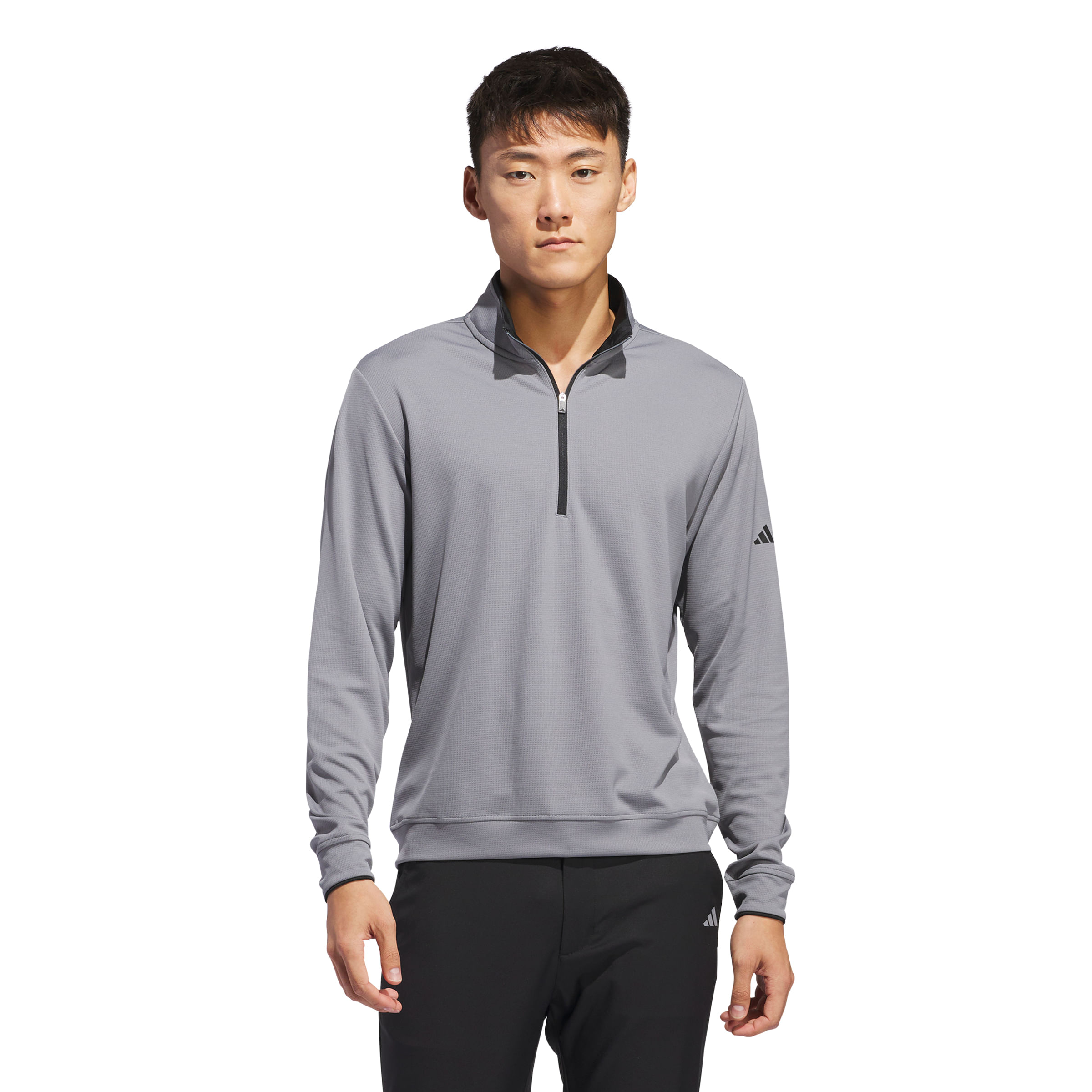 adidas-UPF-Lightweight-Golf-1-4-Zip-Pullover---Men-s-Grey-Heather