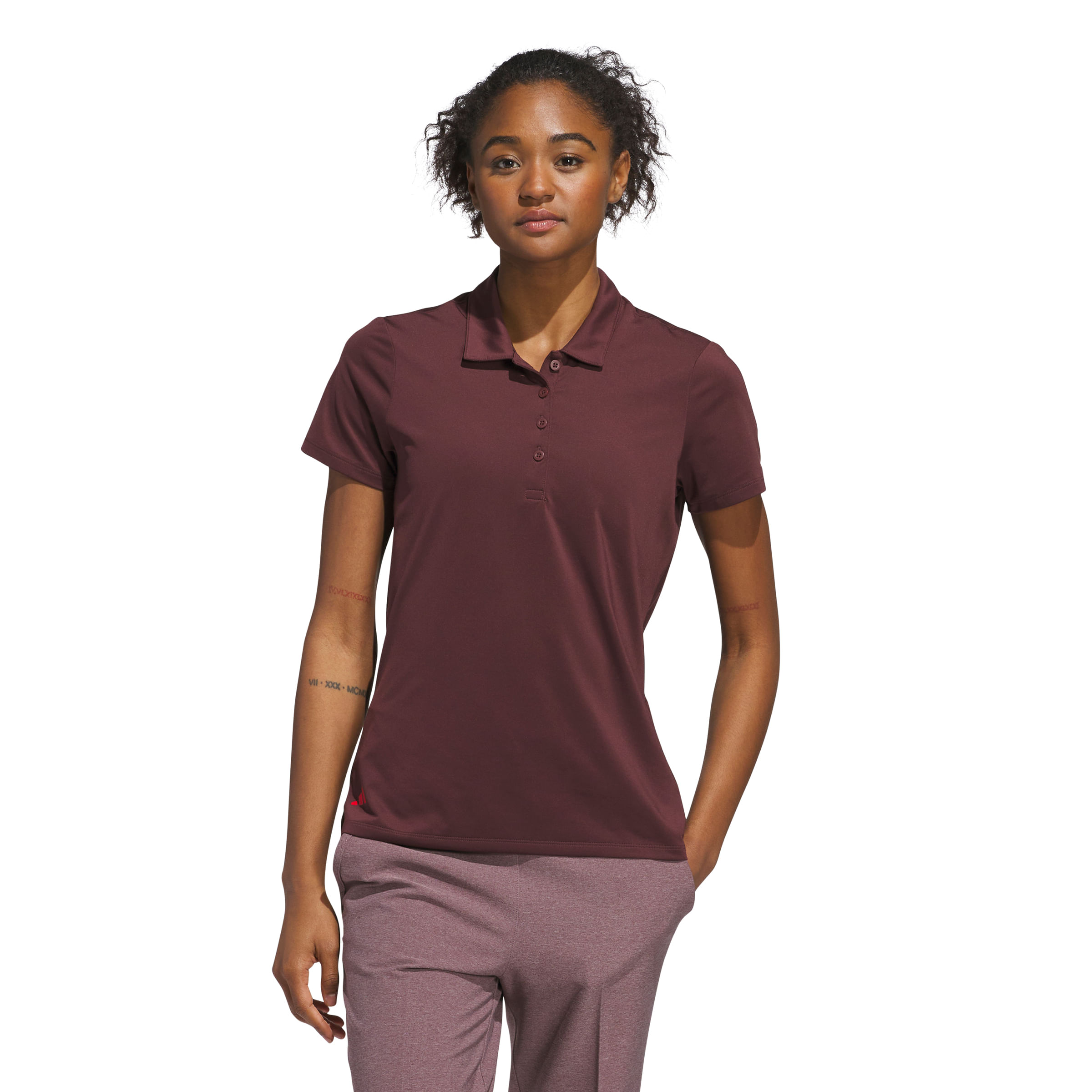adidas-Ultimate365-Solid-Short-Sleeve-Polo---Women-s-Aurora-Ruby