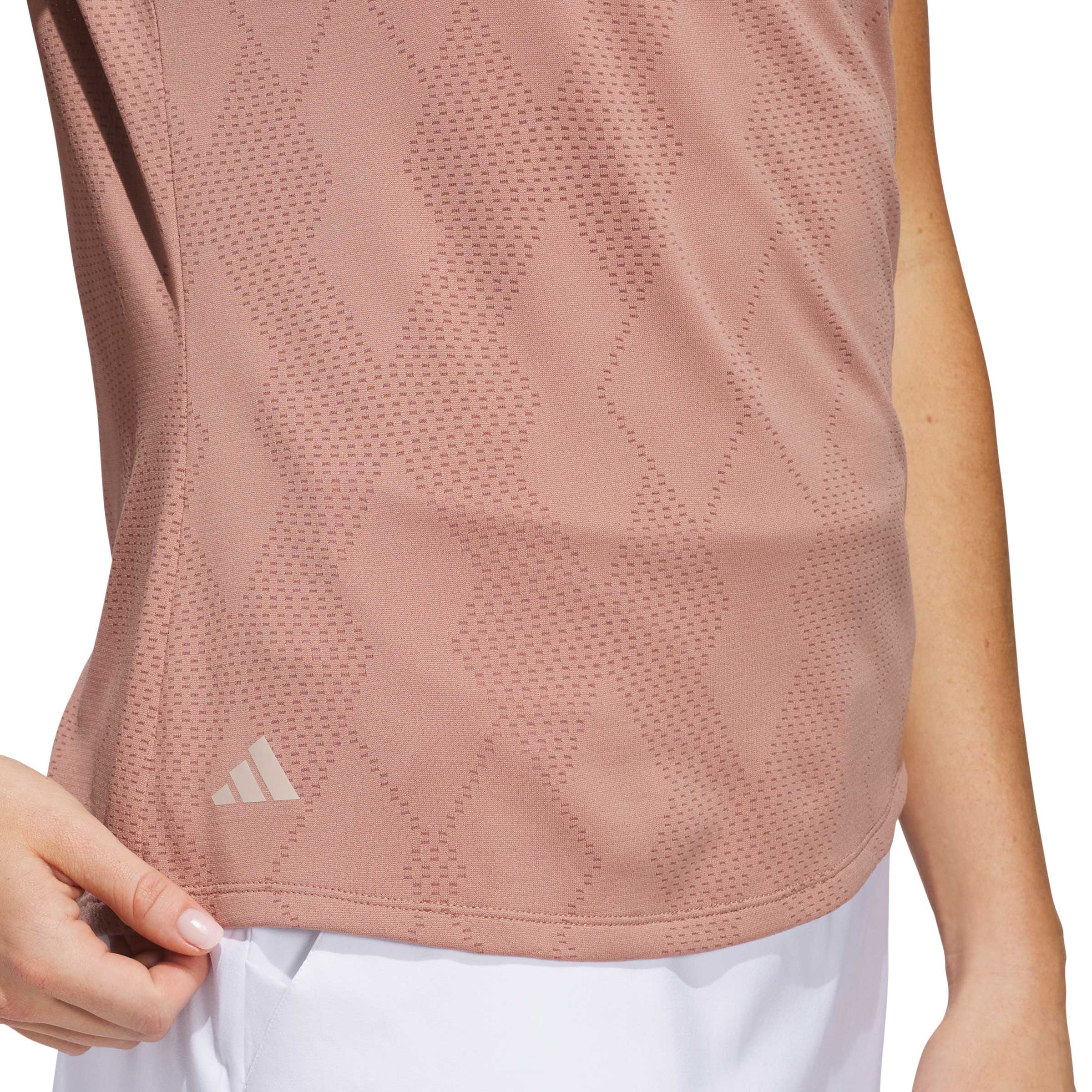 adidas-Ultimate365-Diamond-Jacquard-Polo---Women-s-Warm-Clay