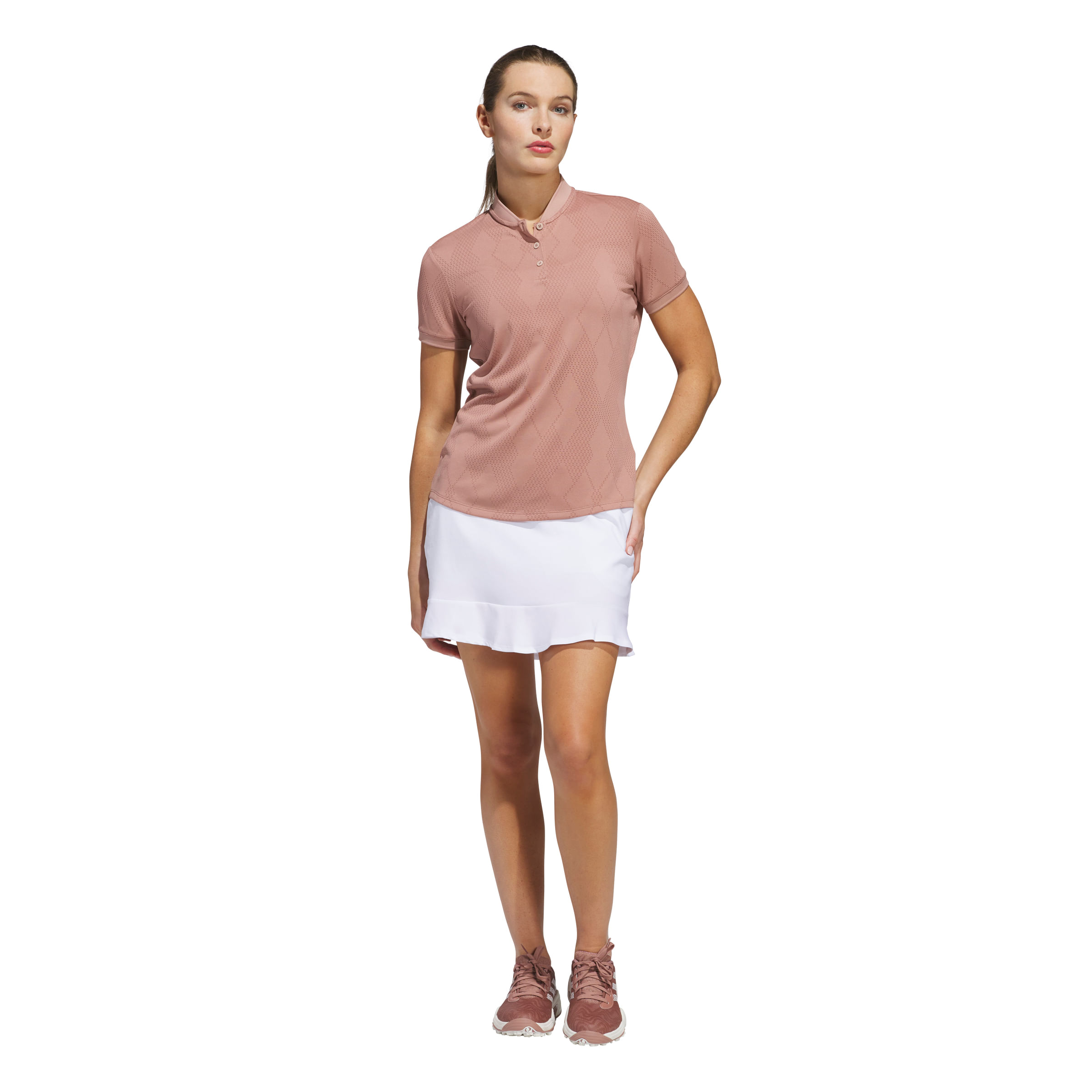 adidas-Ultimate365-Diamond-Jacquard-Polo---Women-s-Warm-Clay