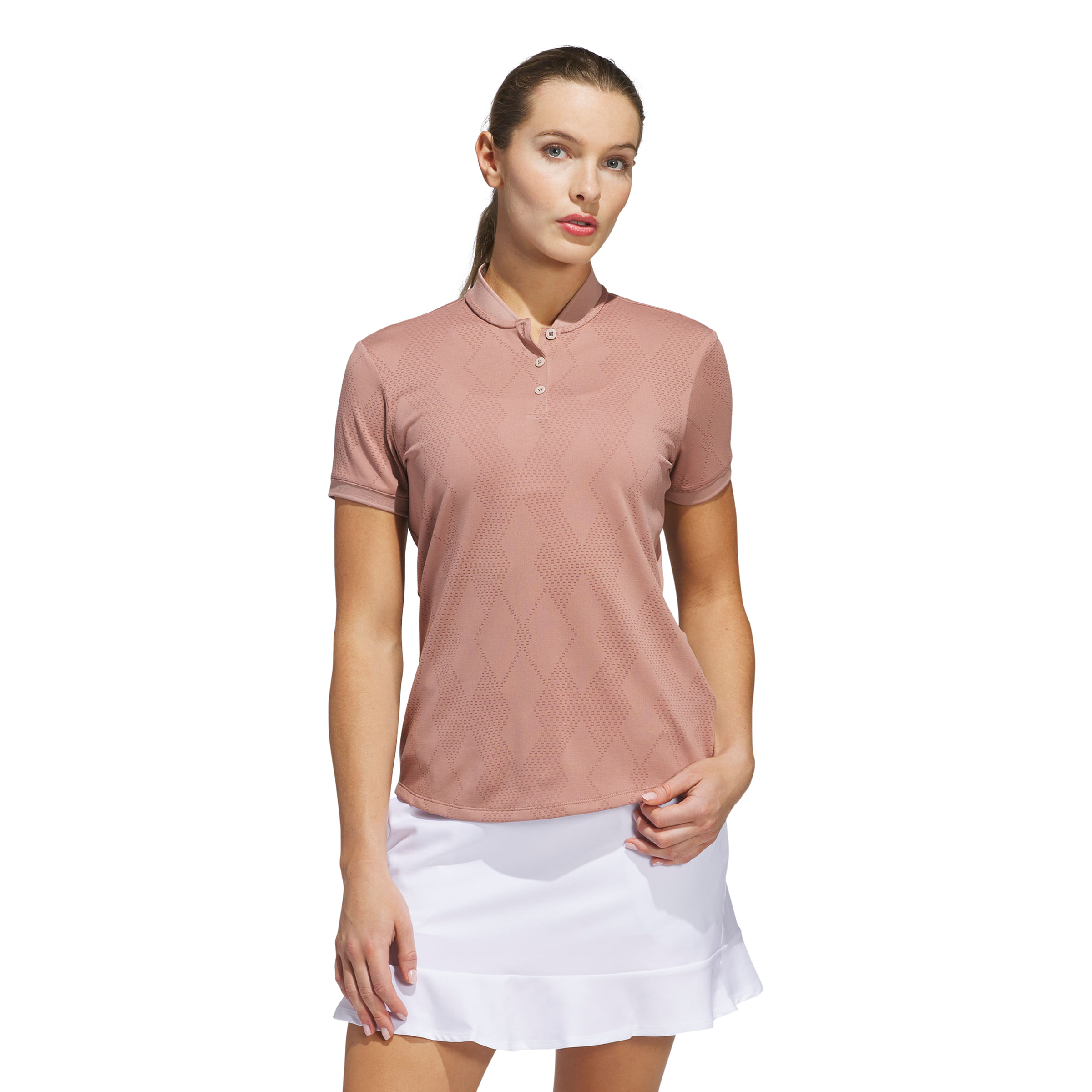 adidas-Ultimate365-Diamond-Jacquard-Polo---Women-s-Warm-Clay