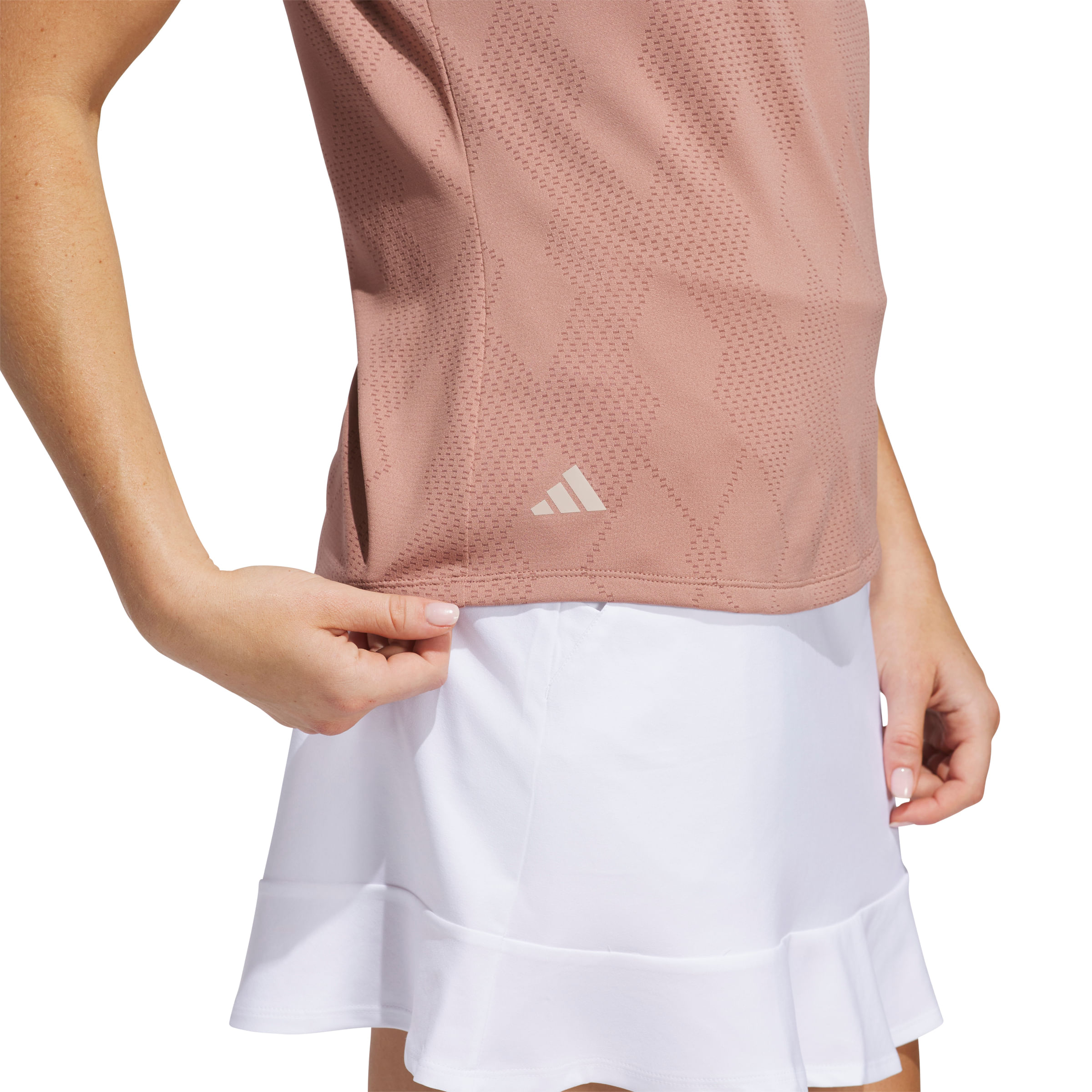 adidas-Ultimate365-Diamond-Jacquard-Polo---Women-s-Warm-Clay