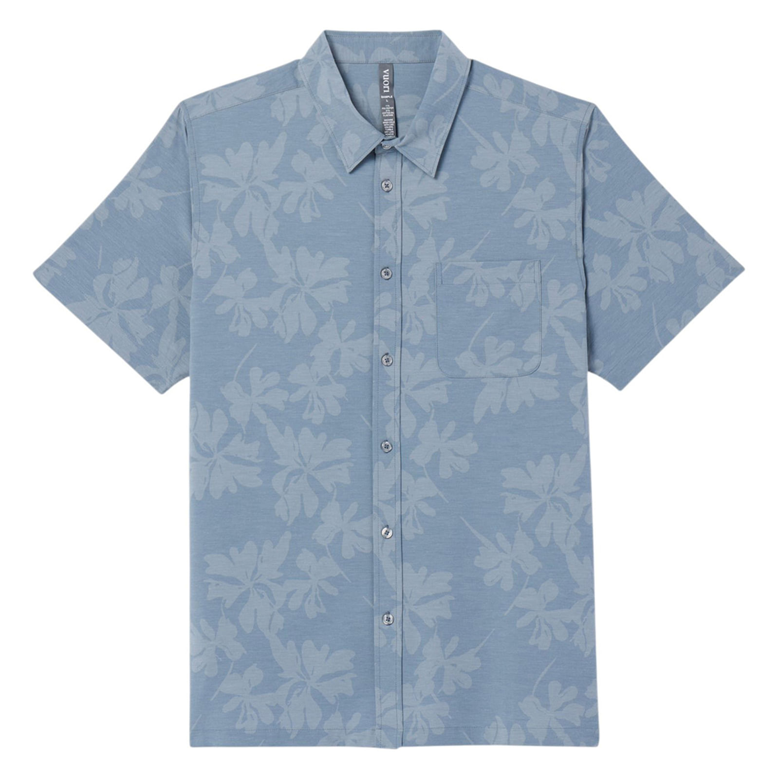 Vuori-Short-Sleeve-Bridge-Button-Down-Shirt---Men-s-Dusty-Blue-Plumeria