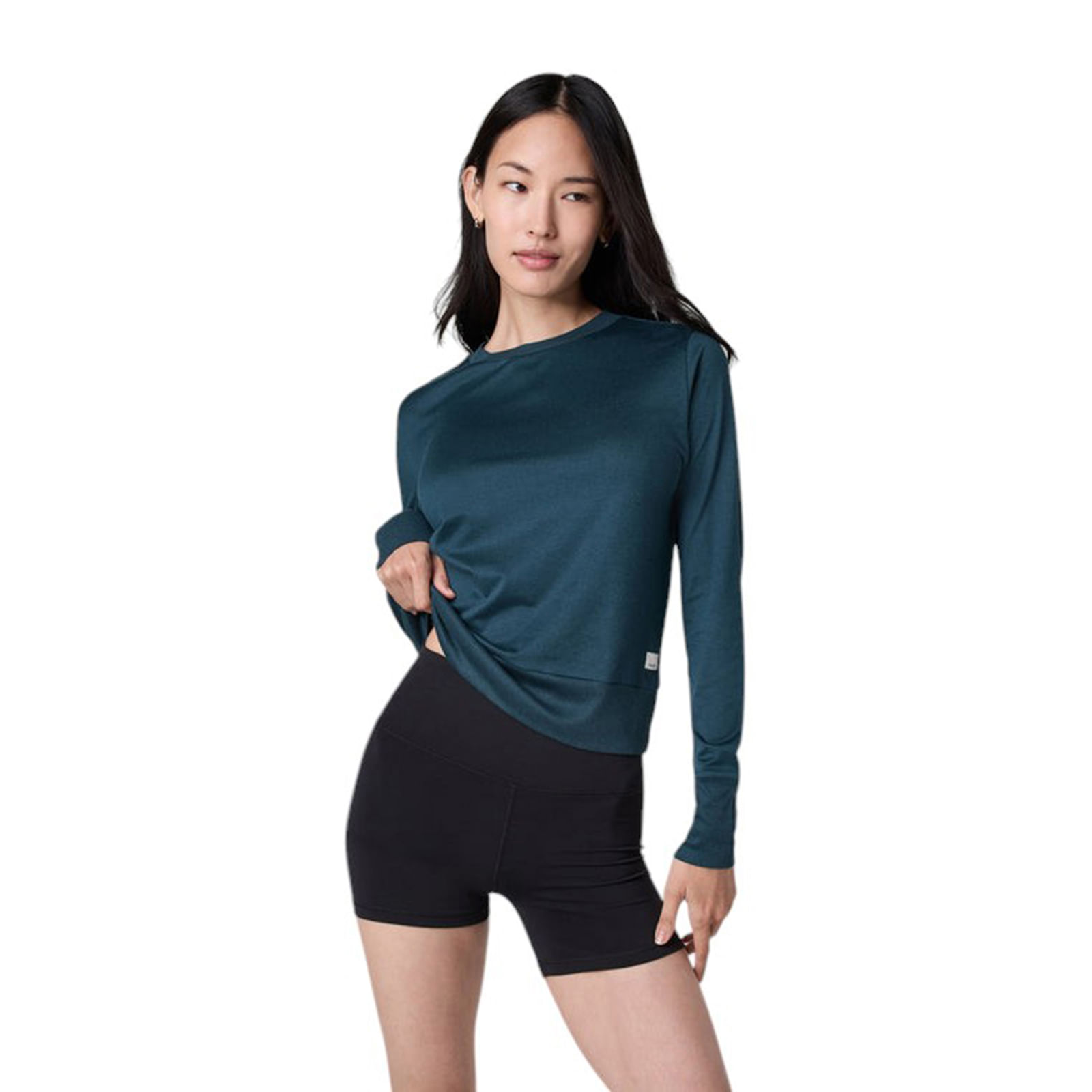 Vuori-Daydream-Long-Sleeve-Crew---Women-s-Moss-Heather