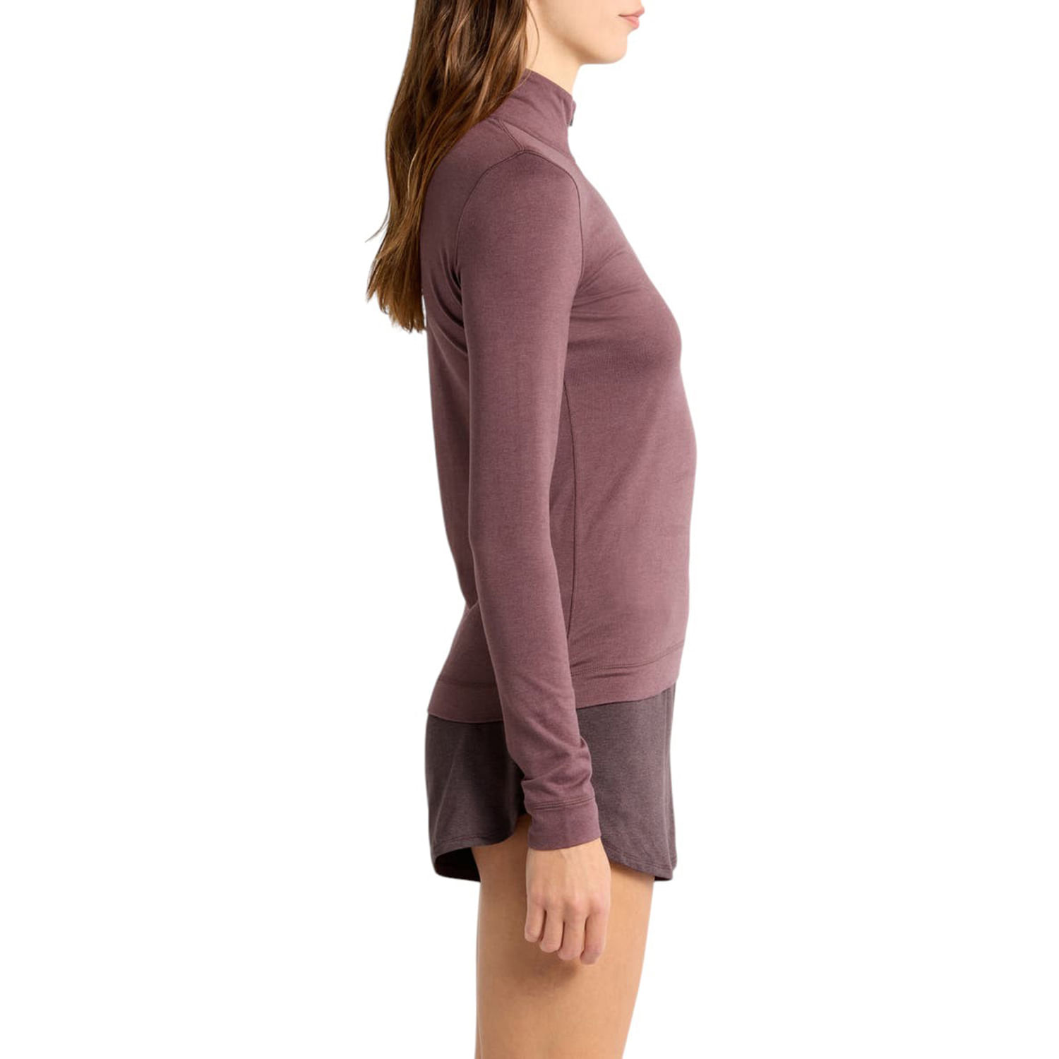 Vuori-Halo-Essential-Half-Zip-Pullover---Women-s-Elderberry-Heather
