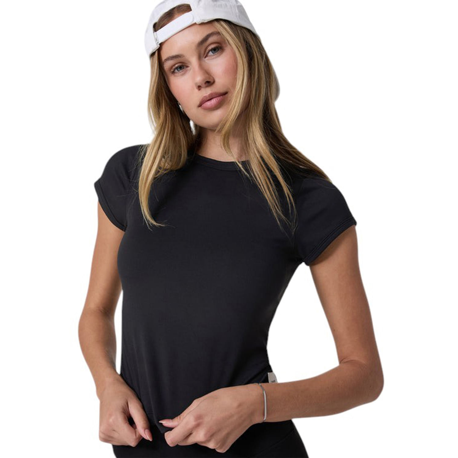 Vuori-Short-Sleeve-Halo-Baby-Tee---Women-s-Solid-Black