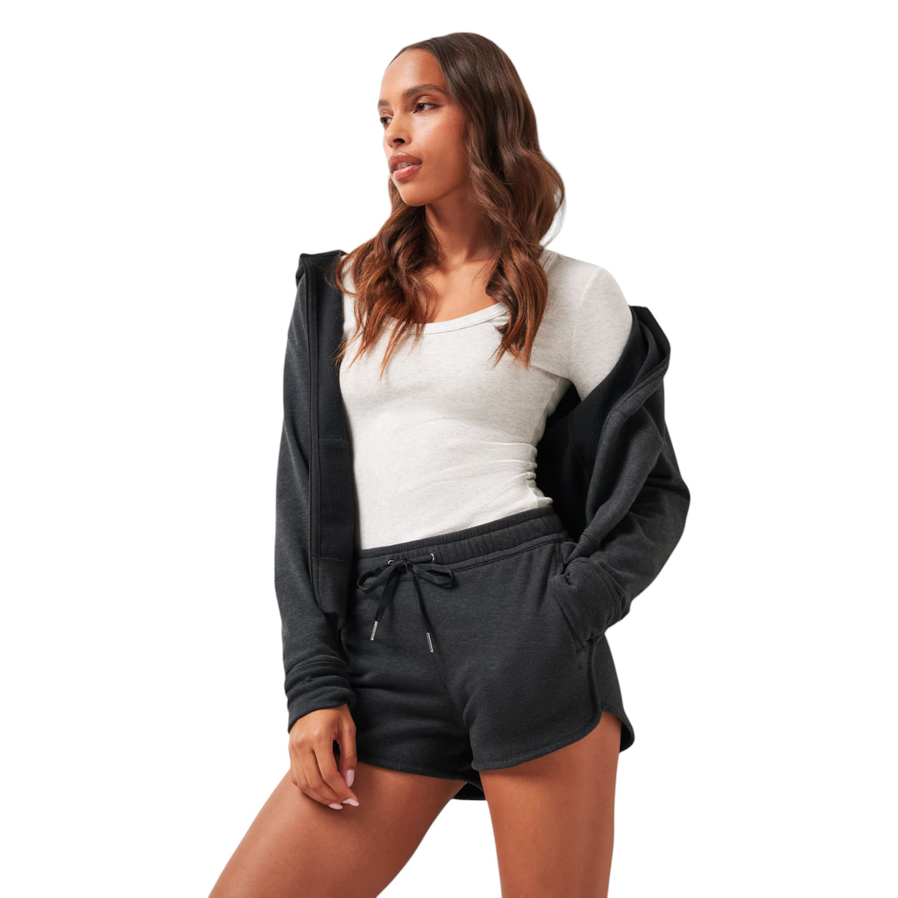 TravisMathew-Cloud-Zip-Hoodie---Women-s-Heather-Black