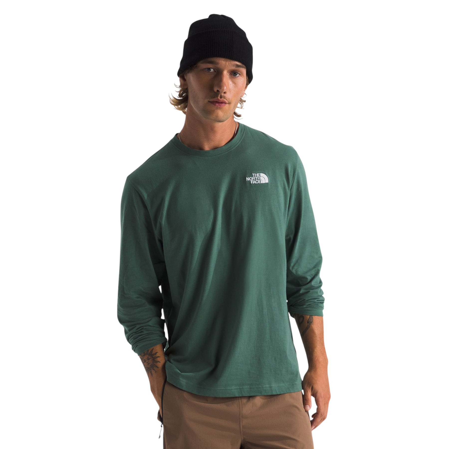 The-North-Face-Long-Sleeve-Evolution-Tee---Men-s-Duck-Green