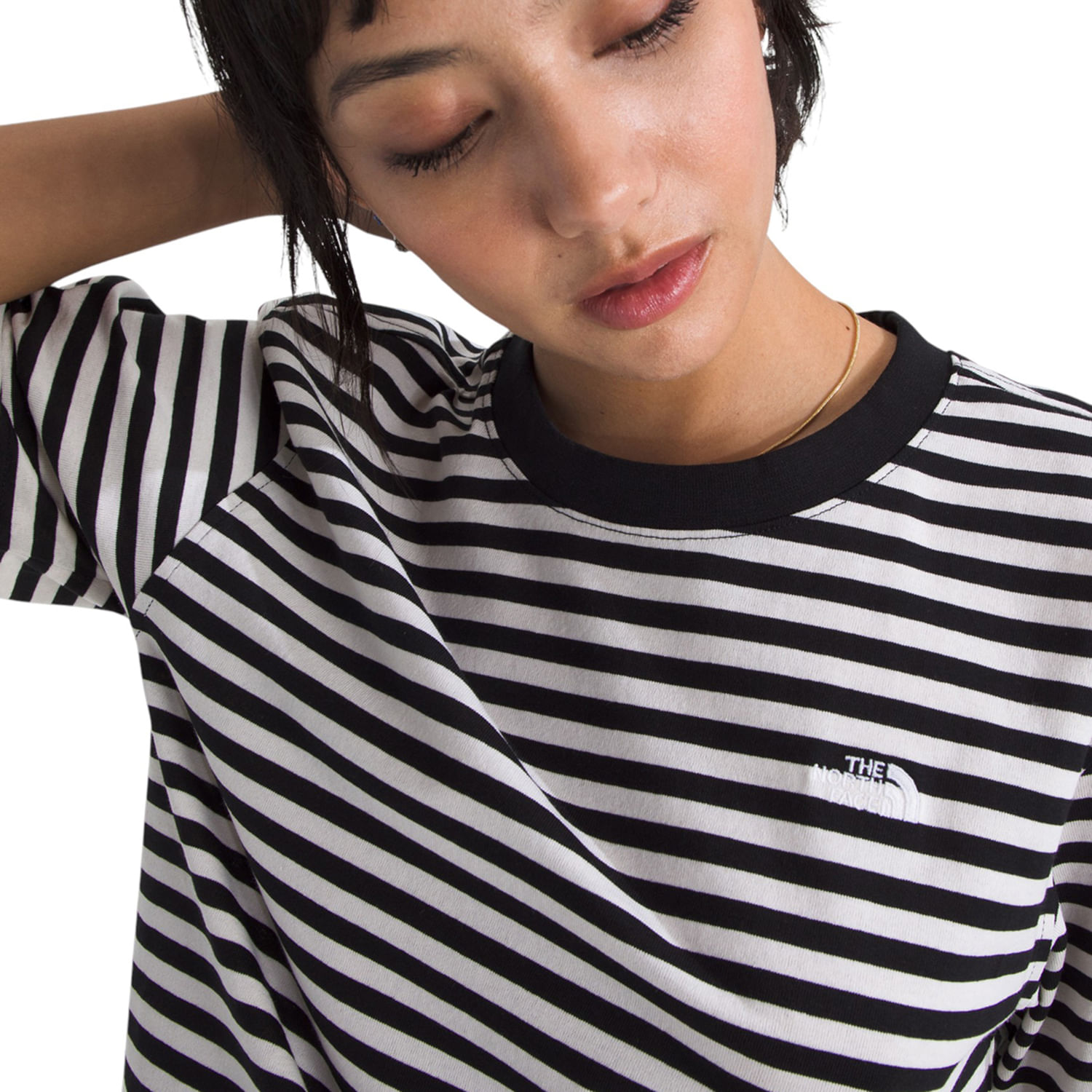 The-North-Face-TNF-Short-Sleeve-Shirt---Women-s-TNF-Black---White-Dune