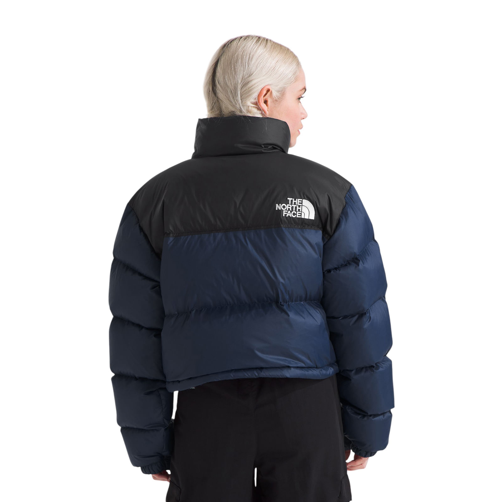 The North Face Nuptse Short Jacket in Summit Navy | REVOLVE